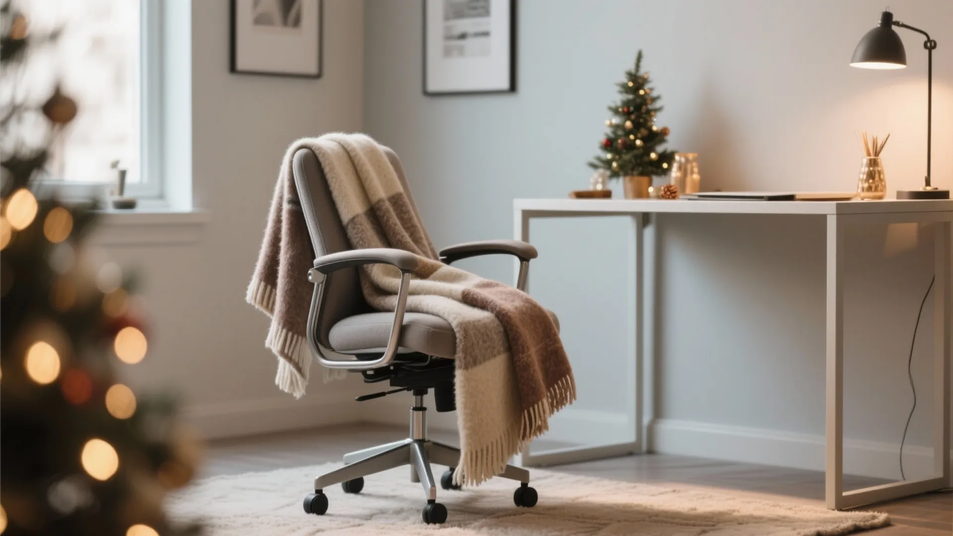 2. Cozy Office Throws