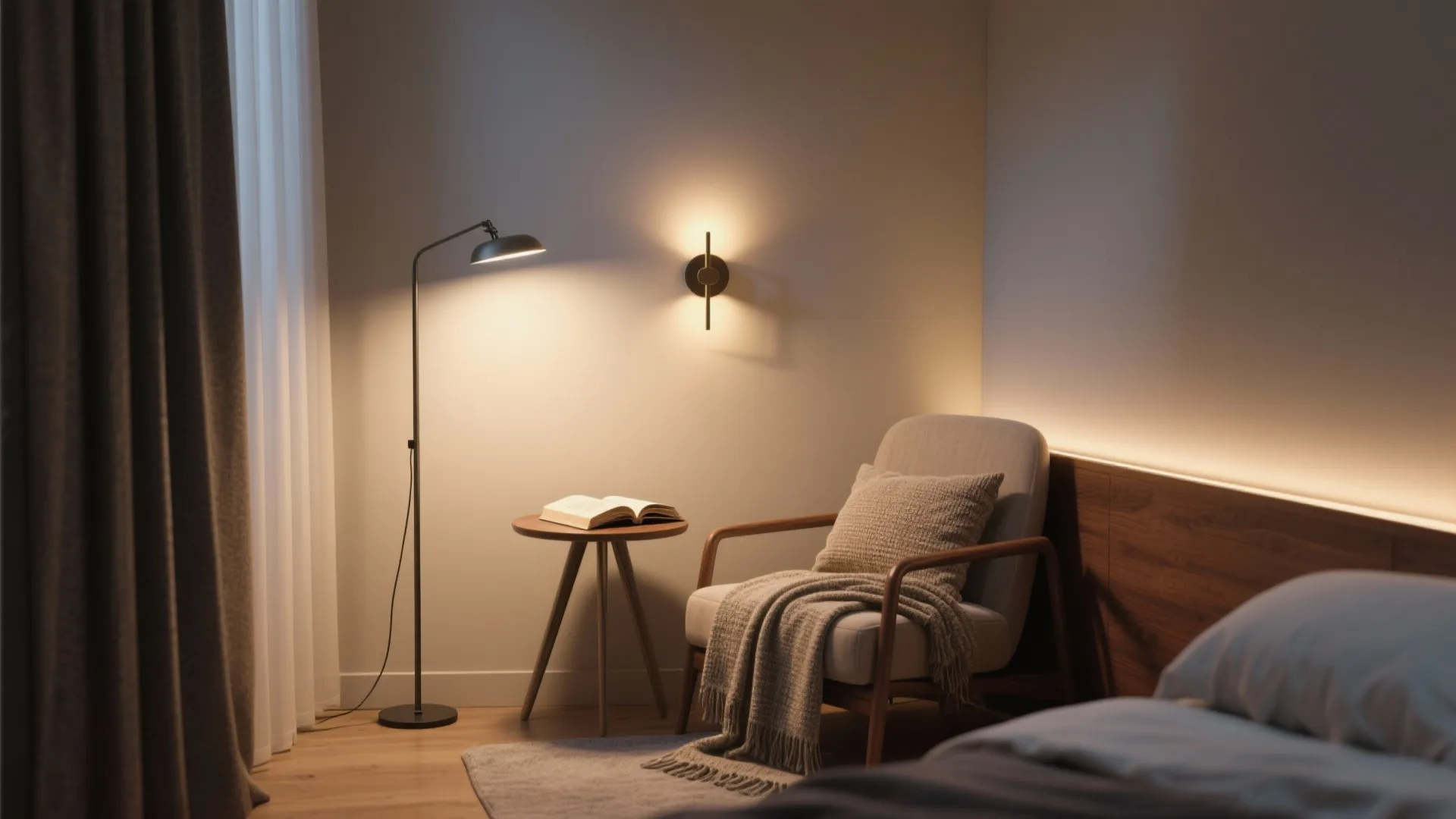 4. Zoned Lighting and a Cozy Reading Corner