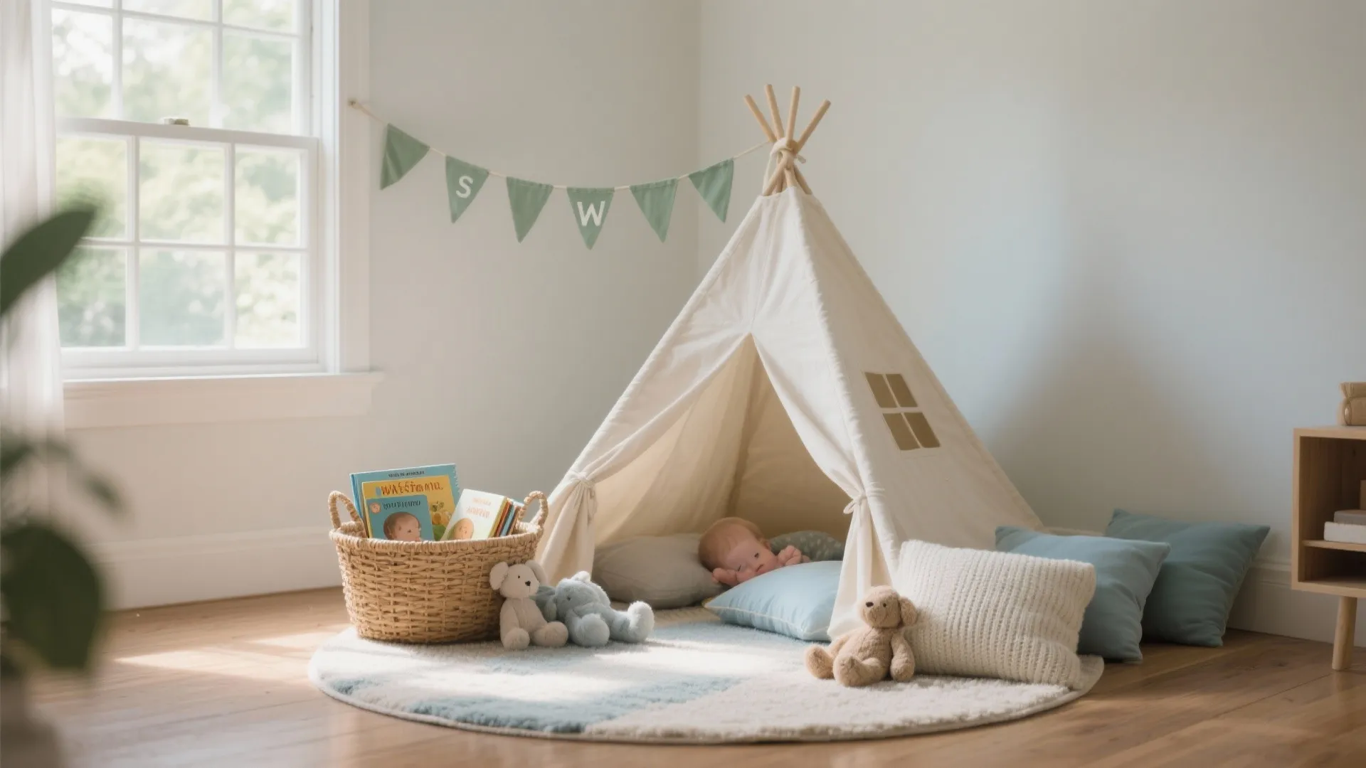 Cozy Reading Tent with Name Banner