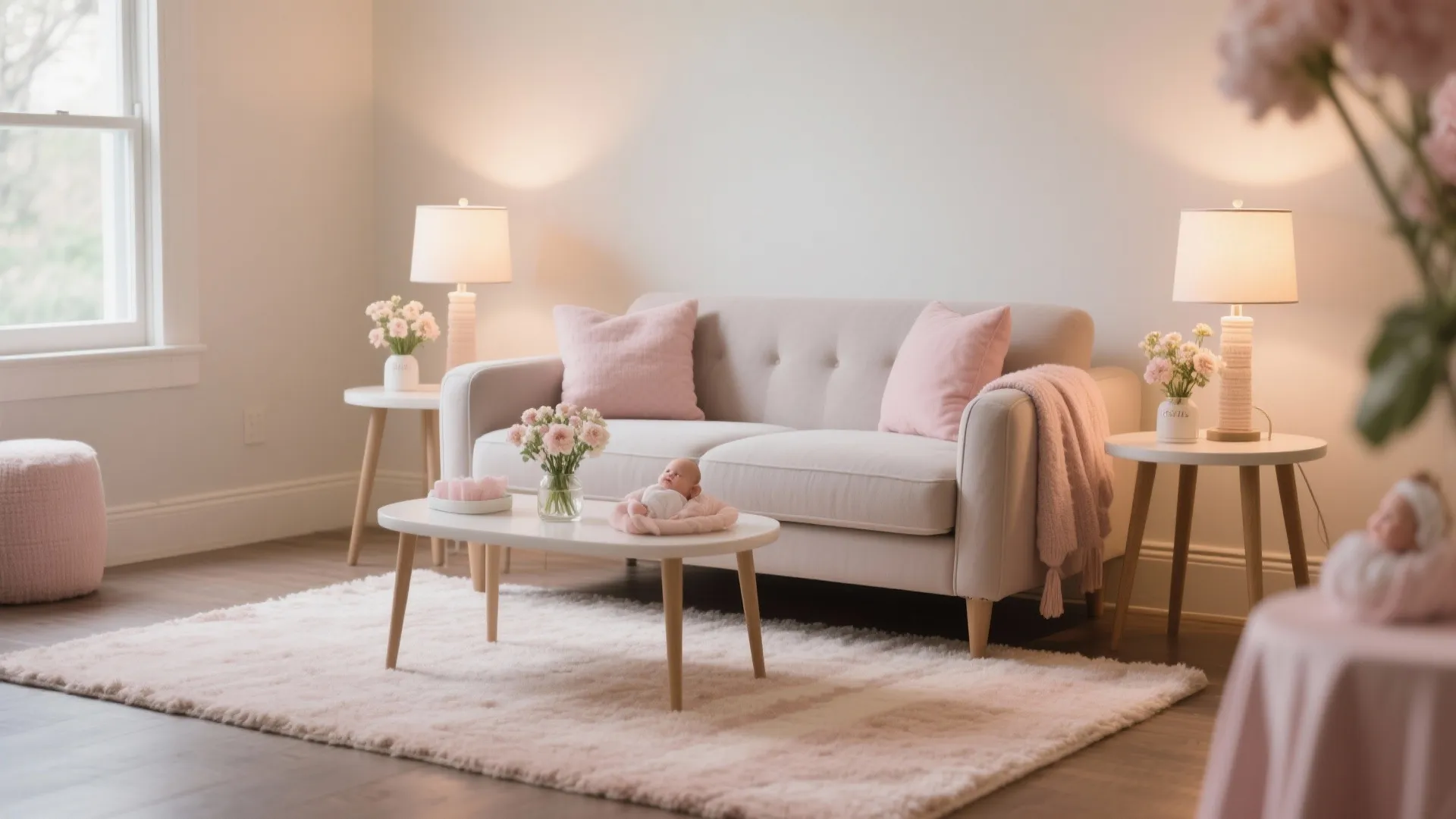 Cozy Seating Vignette + Accent Rug
