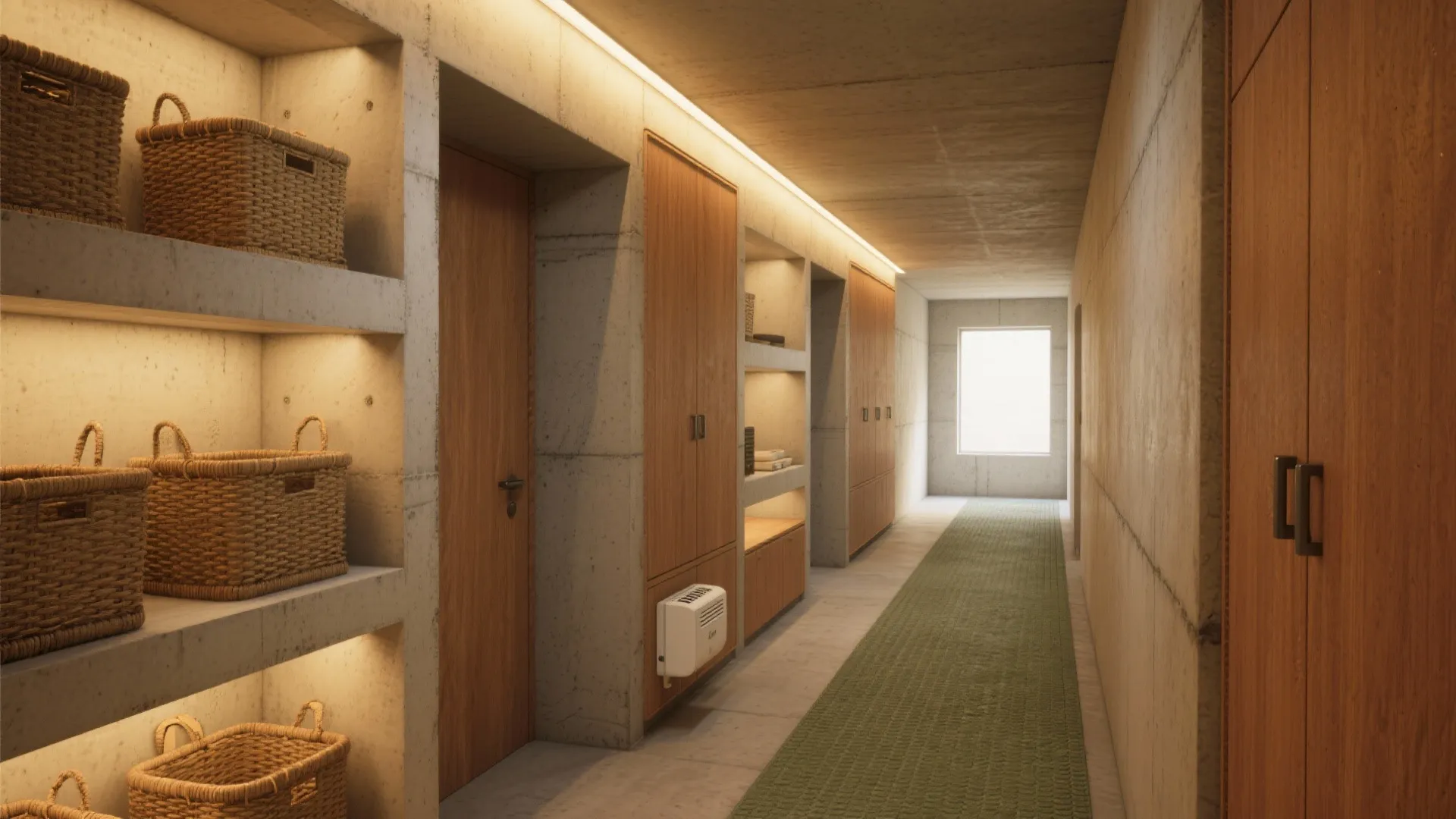 2. Cozy Passage with Integrated Storage