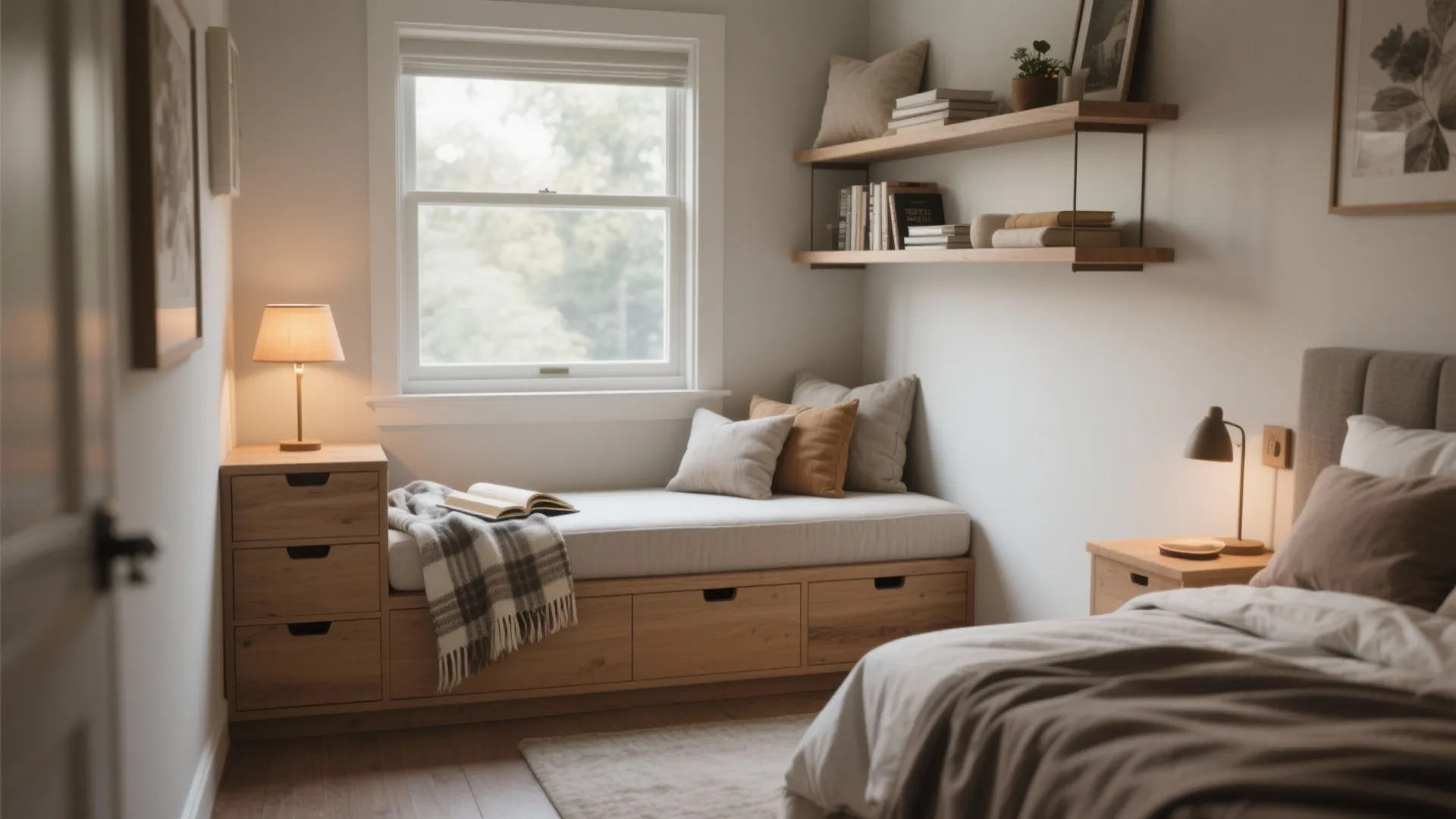 4. Create a cozy nook that doubles as storage