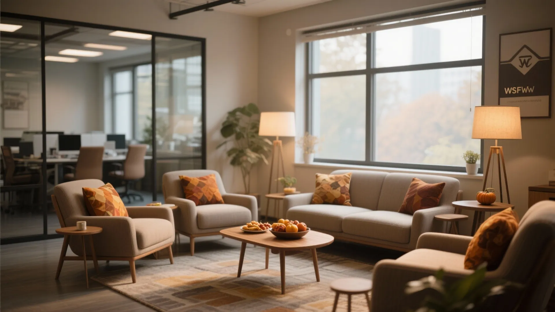 1. Cozy Thanksgiving Lounge