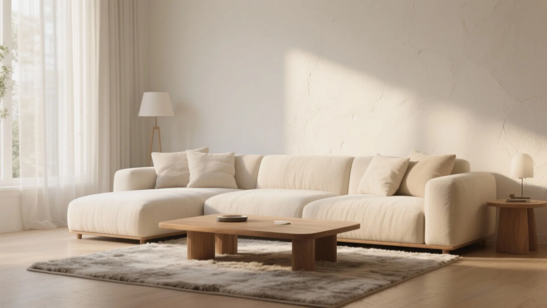 1. Soft warm whites for cozy living rooms