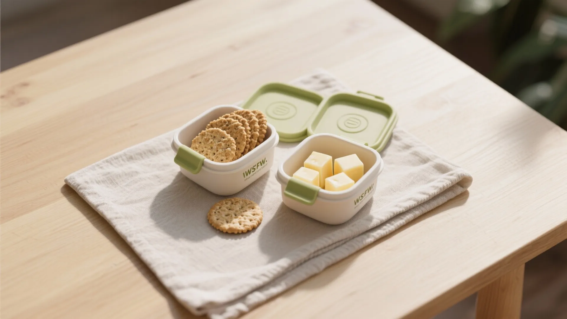 4. Whole Grain Crackers & Cheese Cubes