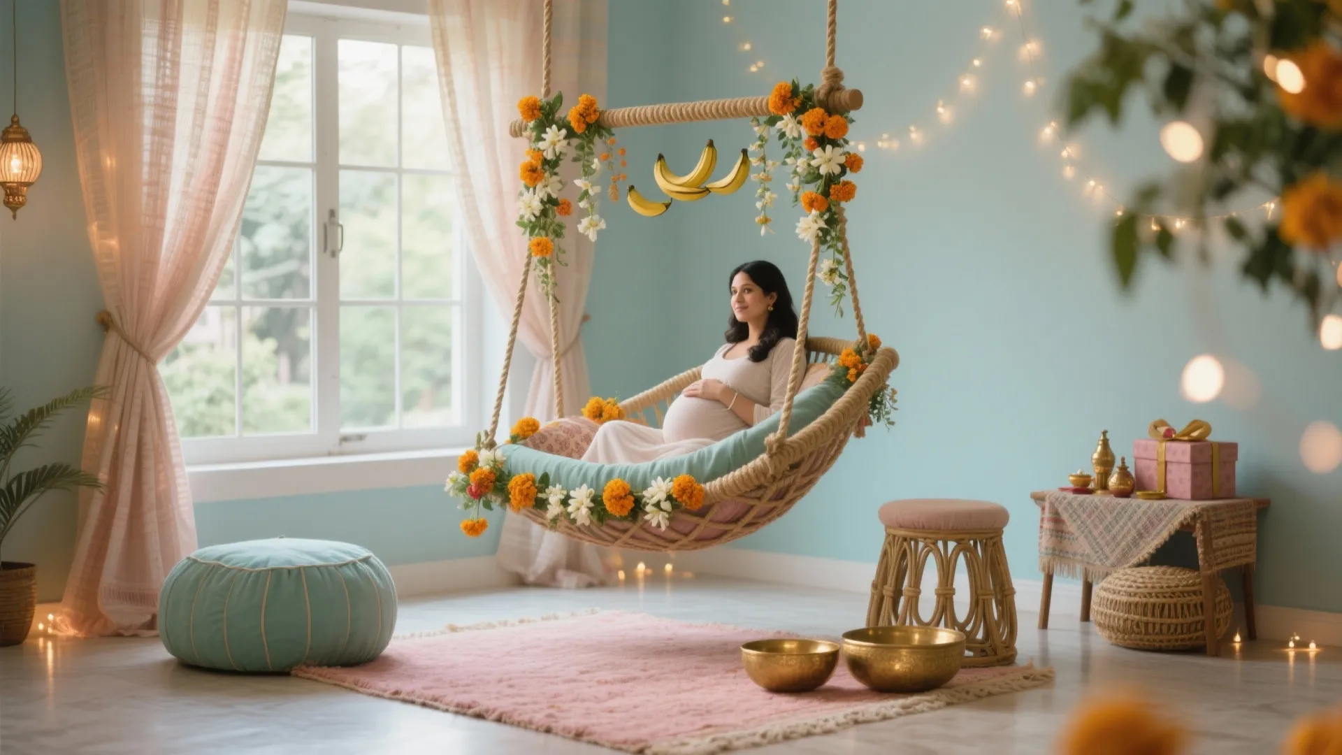 A Photo-Worthy Cradle Corner (Phoolon ki Jhoola)