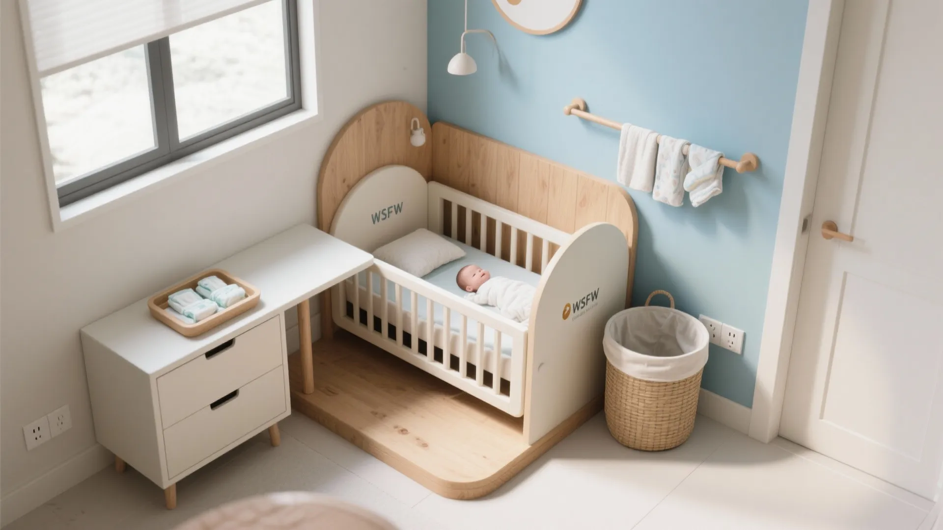 Compact Cradle Nook: Storage, Side Table, and Zoning That Works