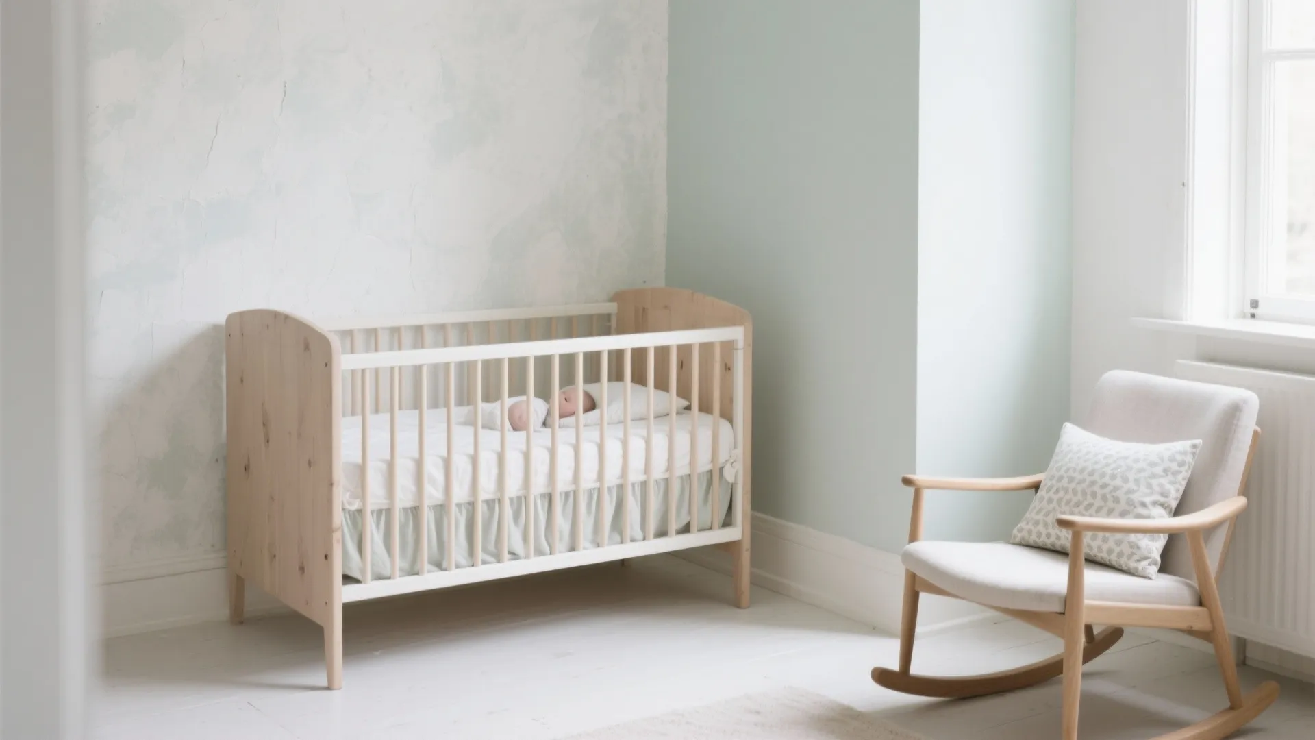 Soft Scandinavian Palette Around the Cradle
