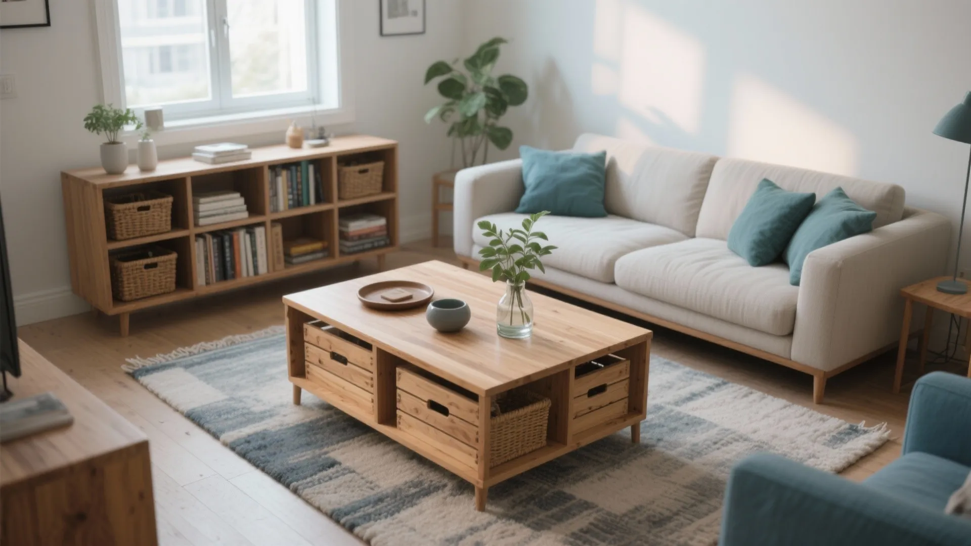 DIY Crate Coffee Table: Creative Storage and Style for Small Spaces: 1 Minute to Transform Your Living Room with a DIY Crate Coffee Table