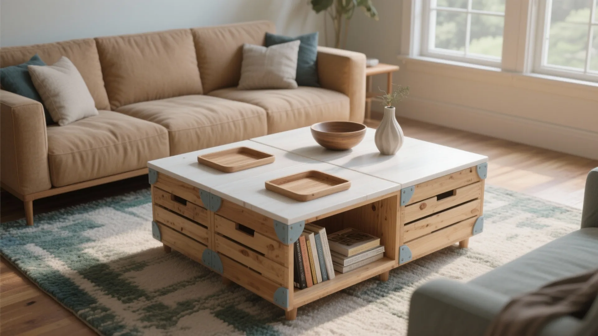 Crate DIY Coffee Table: Transform Your Space with Style: Fast-Track Guide to a Stylish Upcycled Coffee Table