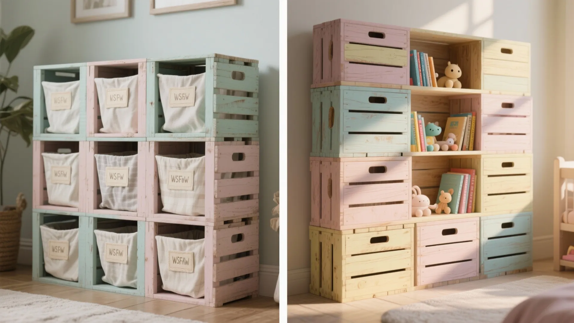 4. Crate Stack: Rustic, Reusable, and Modular