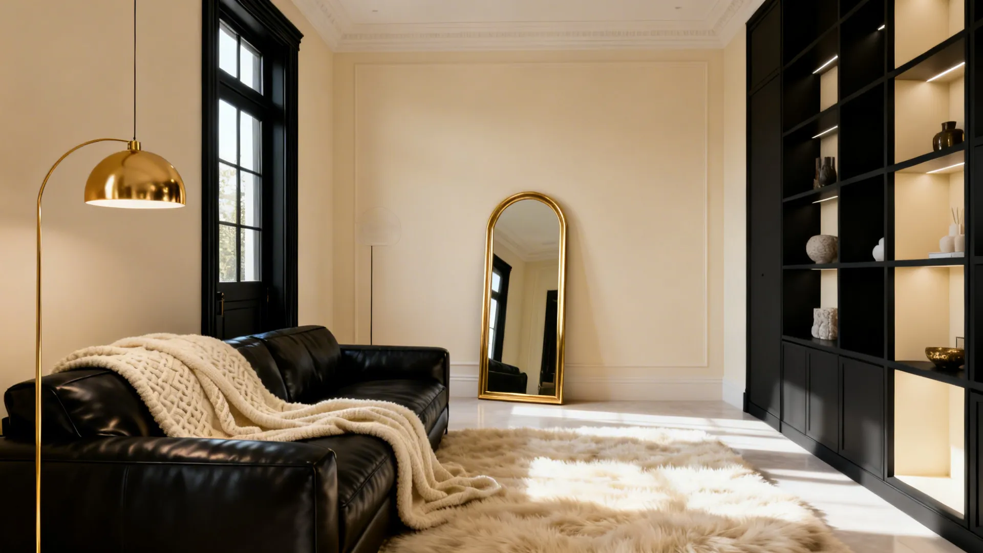 Cream, Black & Gold Living Room Ideas — 5 Inspo
