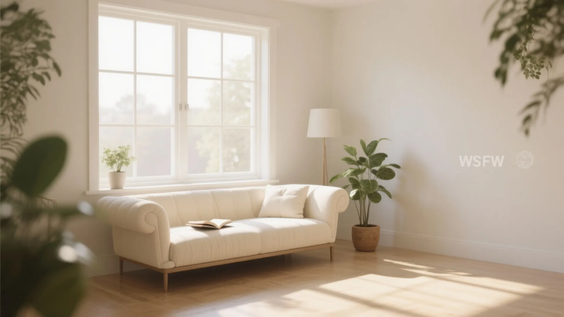 6. Cream Chaise Lounge by the Window