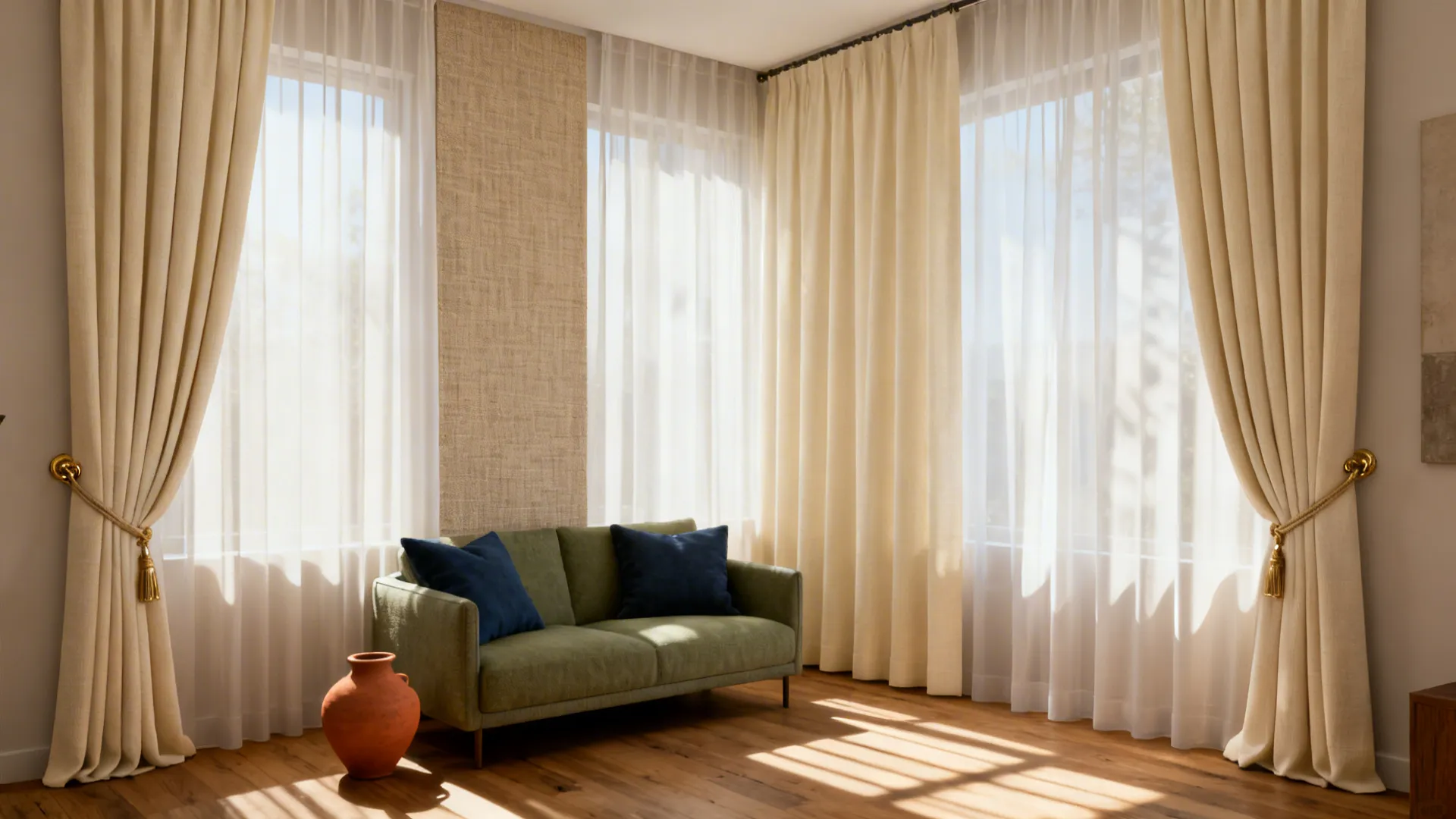 5 Cream Curtain Ideas for Living Rooms