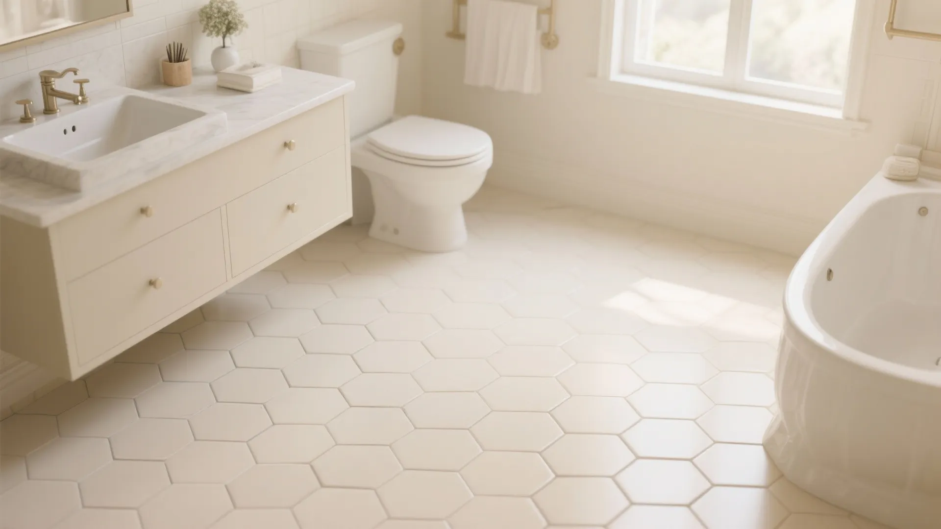 9. Vintage Hexagon Floors