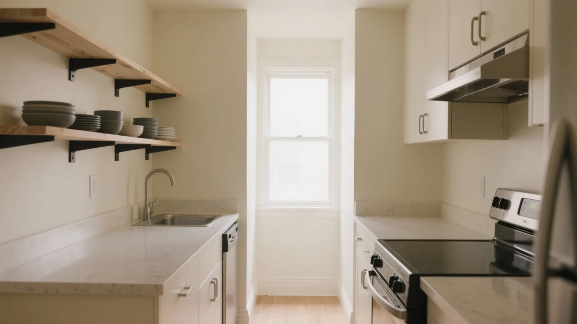 Minimalist Cream Kitchen Storage