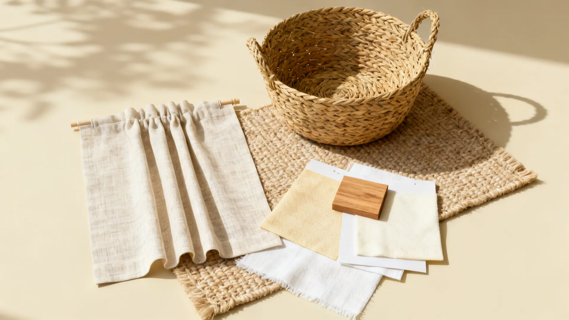 3. Cream and White with Natural Fibers