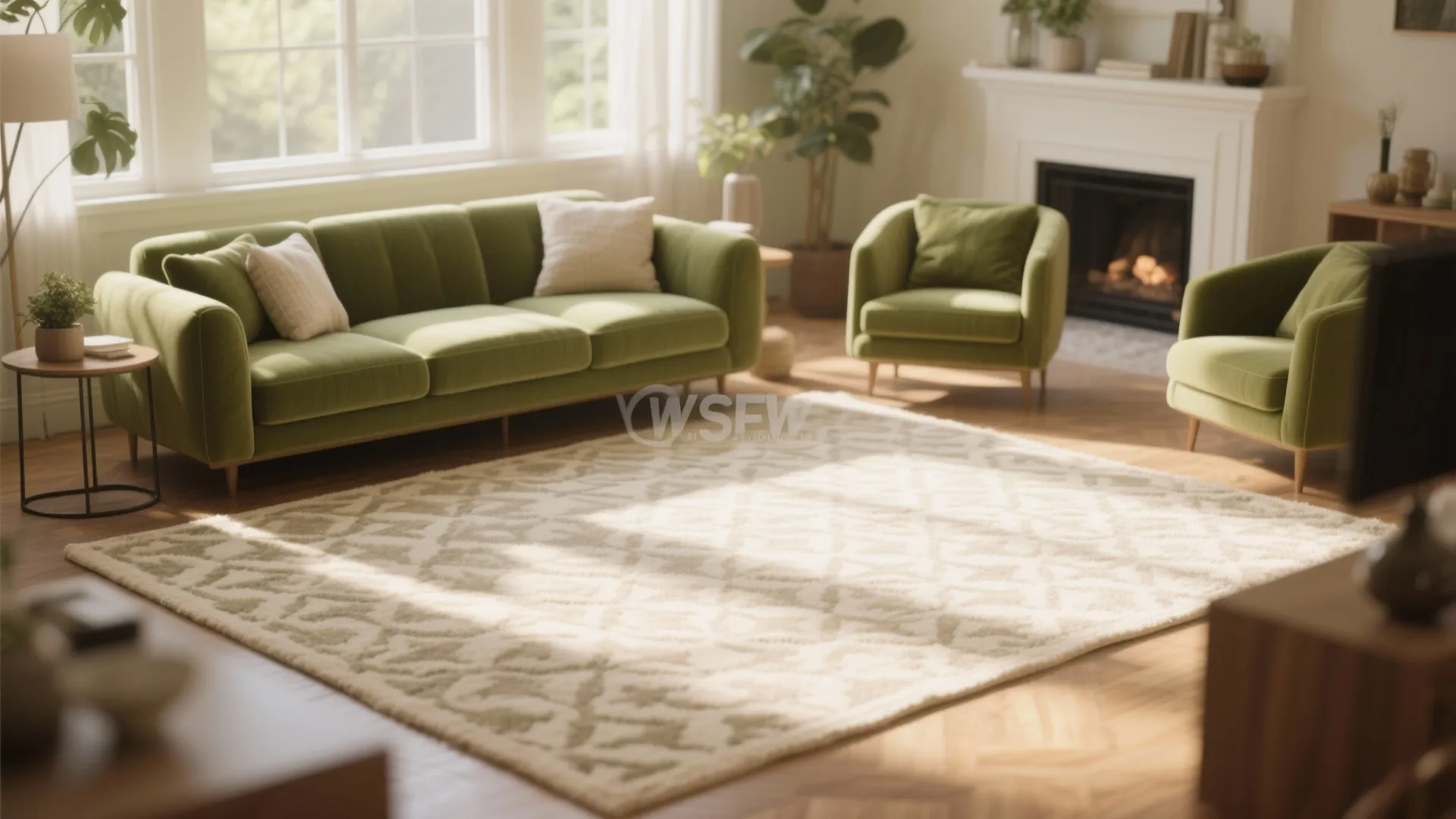 5. Statement Cream Rug