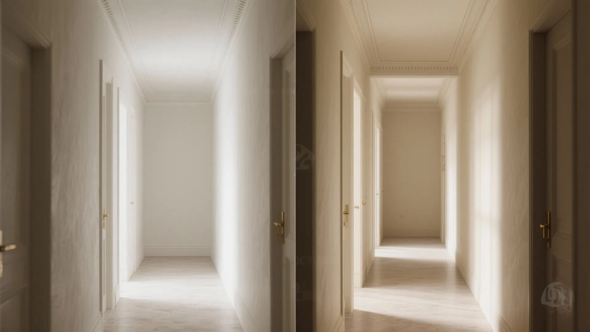 Cream Ceiling, Cream Walls: Seamless Height