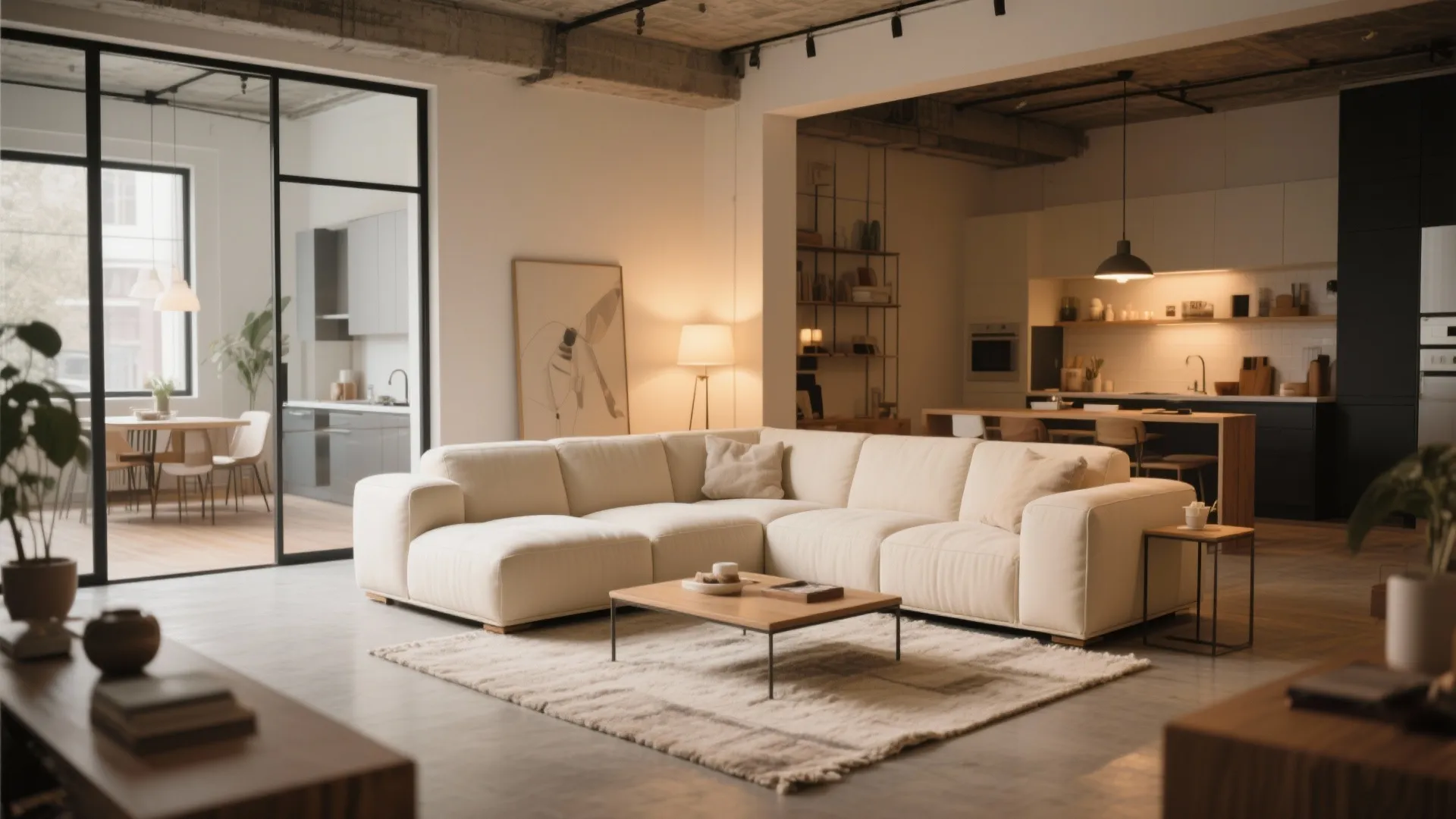 5. Cream Sofa as the Centerpiece