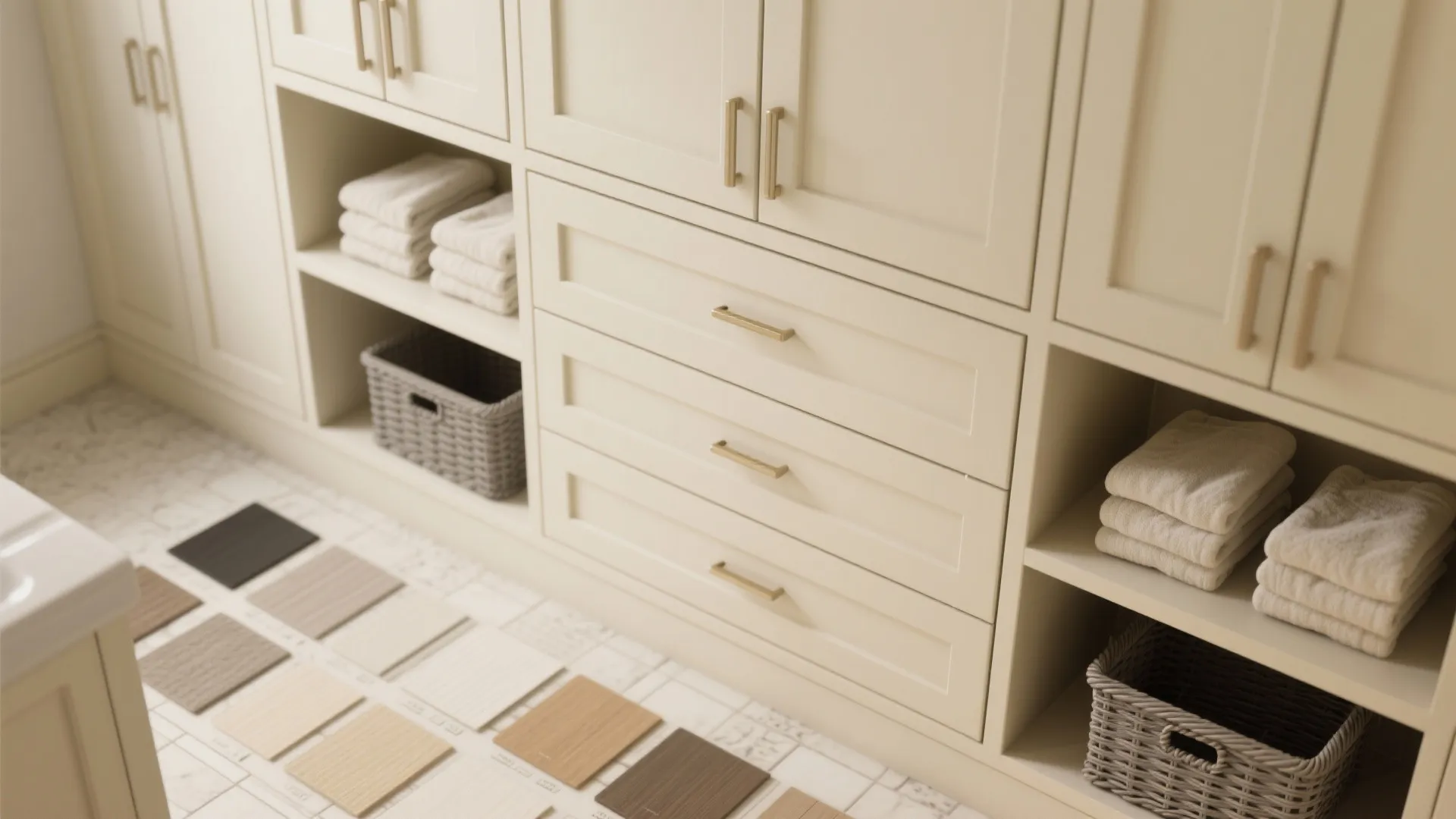 4. Smart Storage in Cream Tones