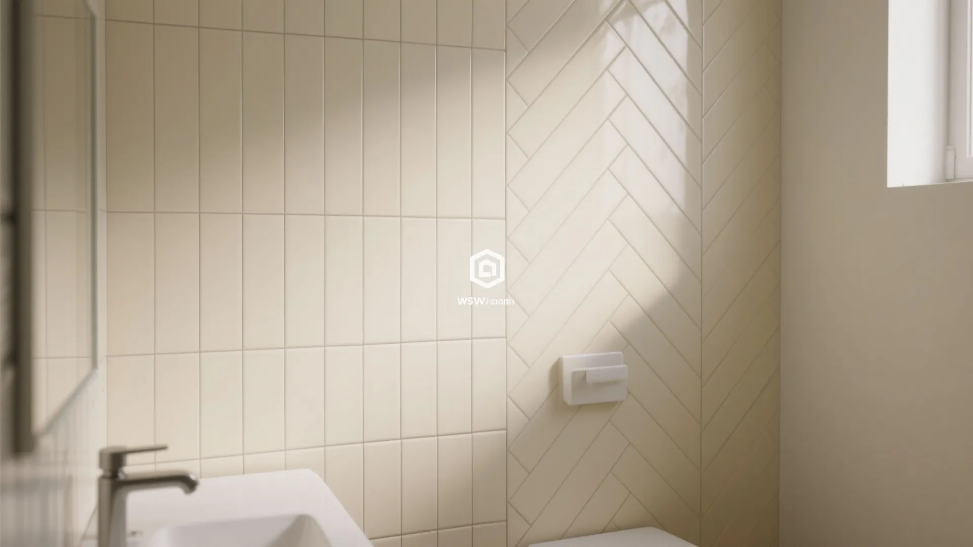 3. Cream Subway Tiles
