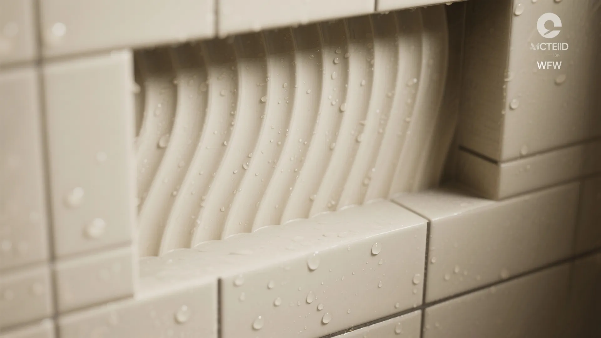 2. Cream tiles with subtle texture