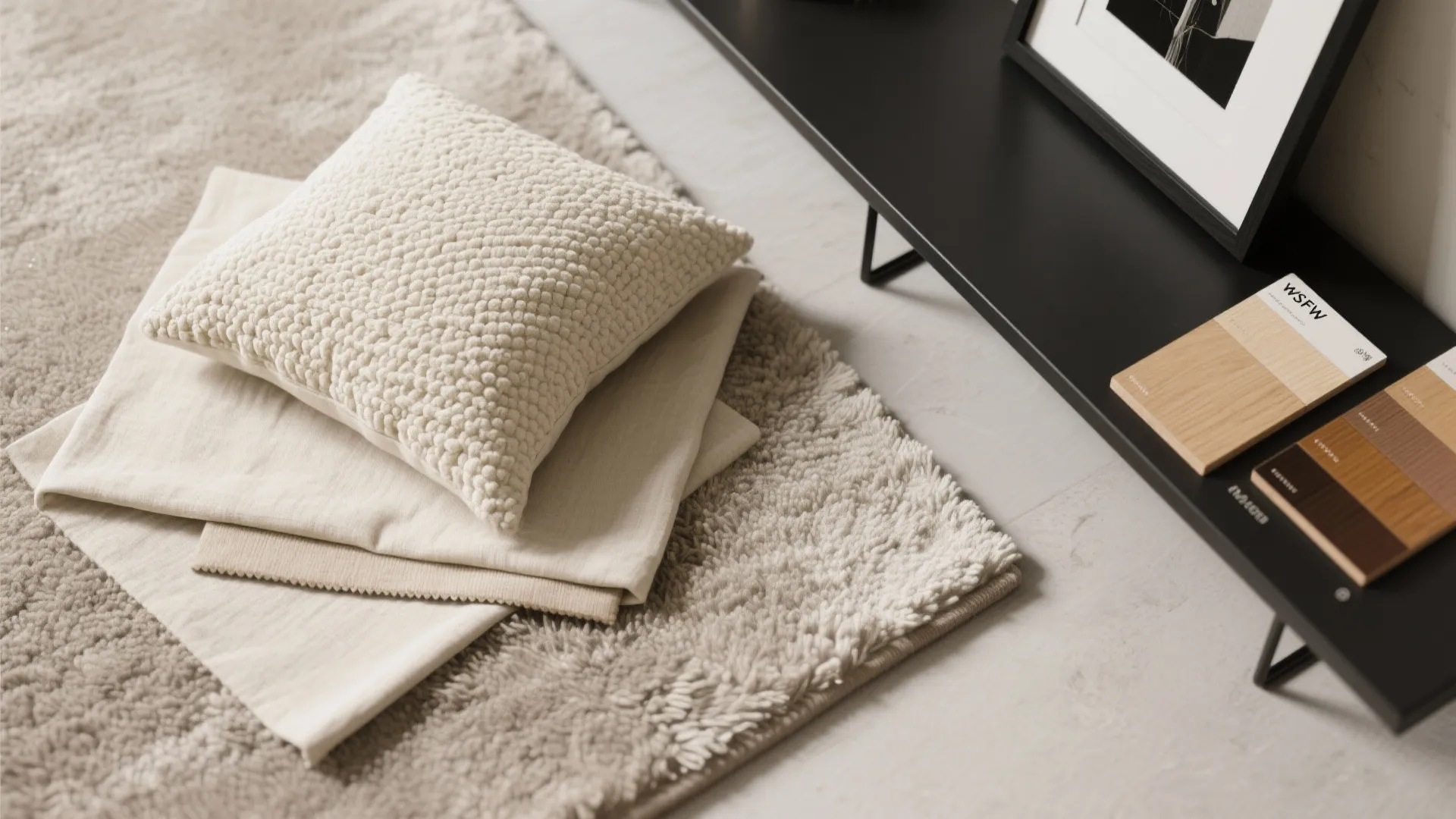 4. Layered Textures in Cream with Black Accessories