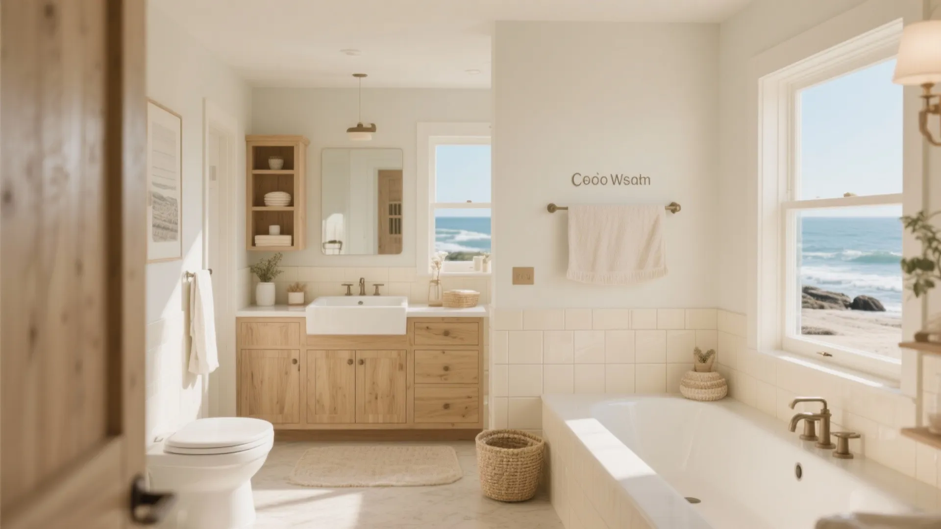 9. Cream and Natural Wood Combo