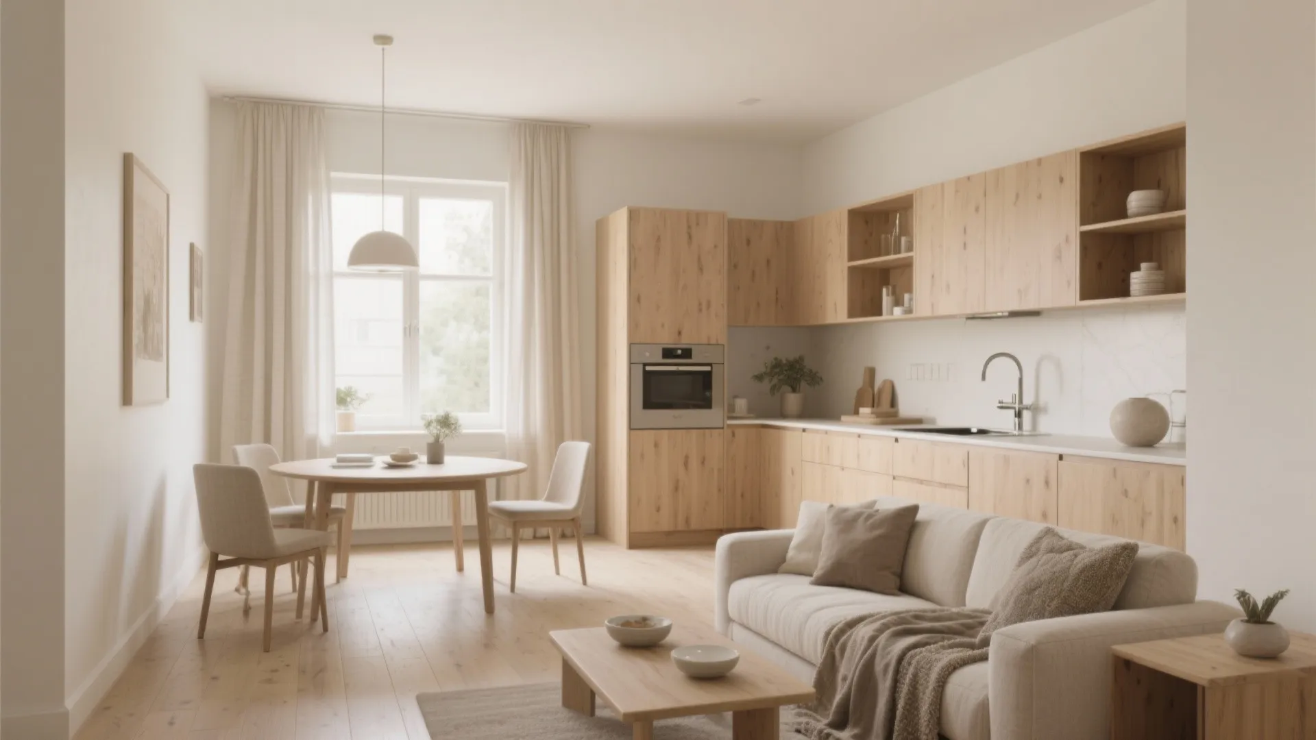 Pale Wood & Creams for Tactile Warmth