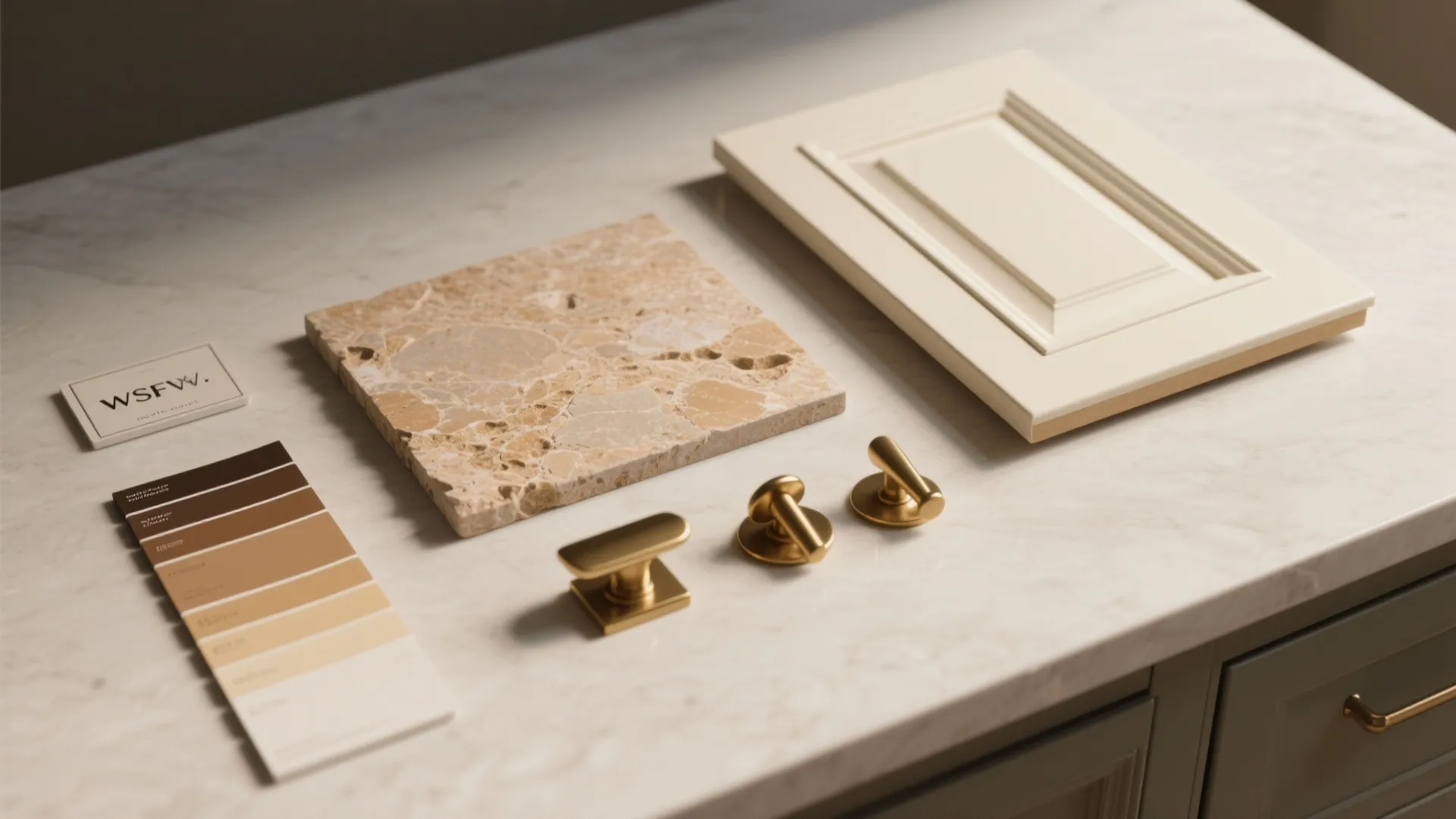 3. Creamy Off-White (Best for blending with warm countertops)