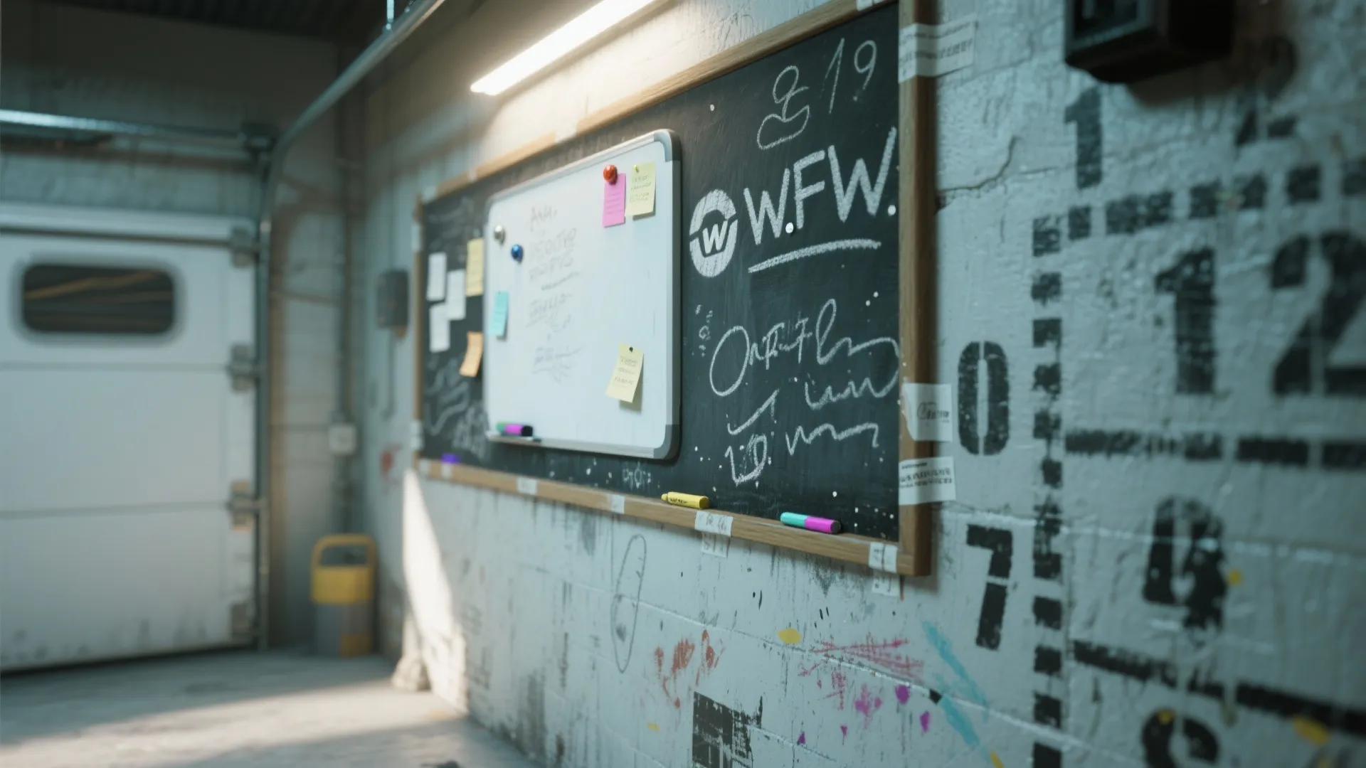 5. Creative Finishes: Chalkboard, Whiteboard, or Stenciled Zones