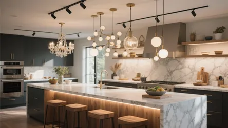 5 Creative Island Lights Ideas for Kitchens