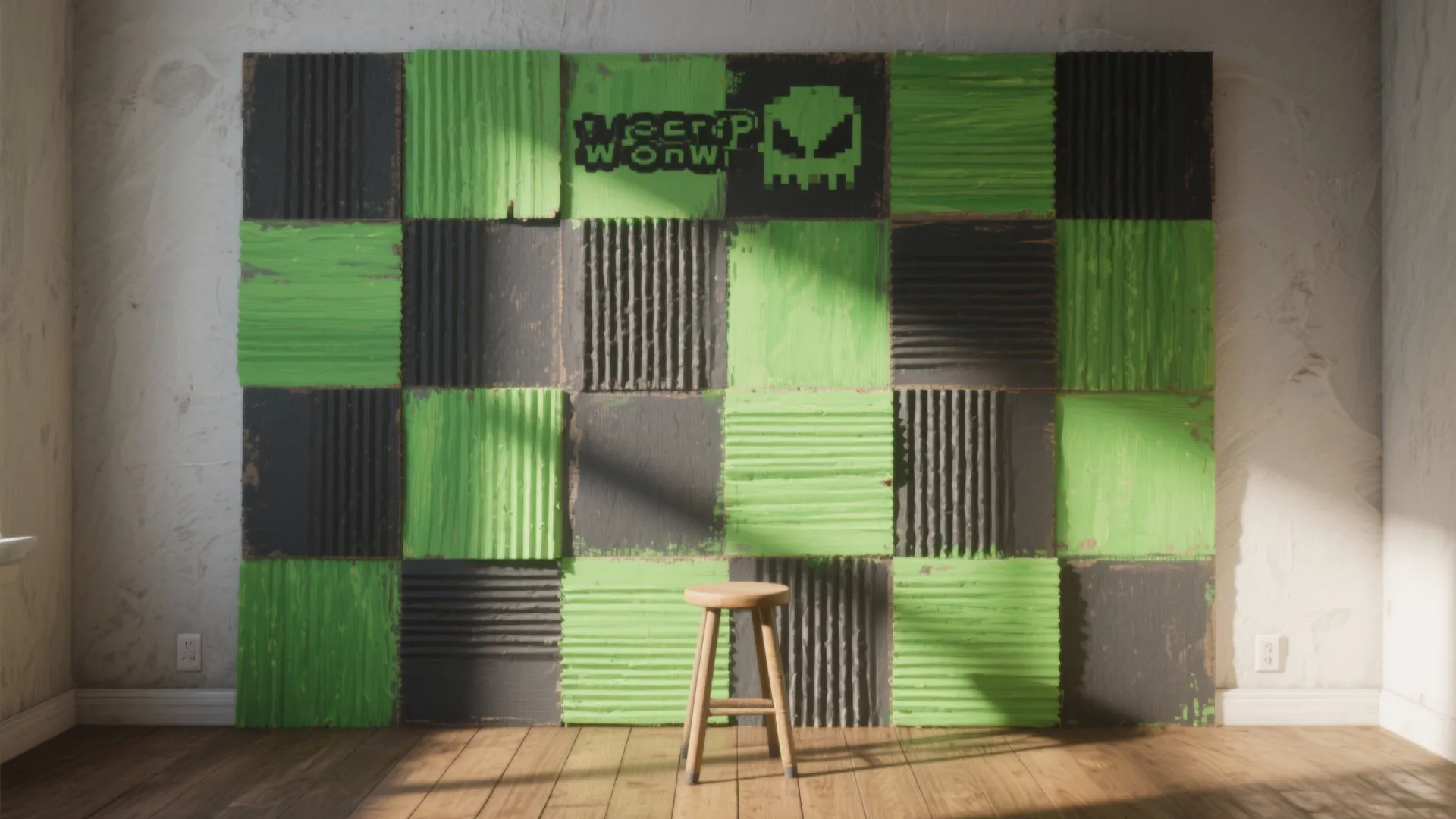 Creeper Photo Booth Backdrop