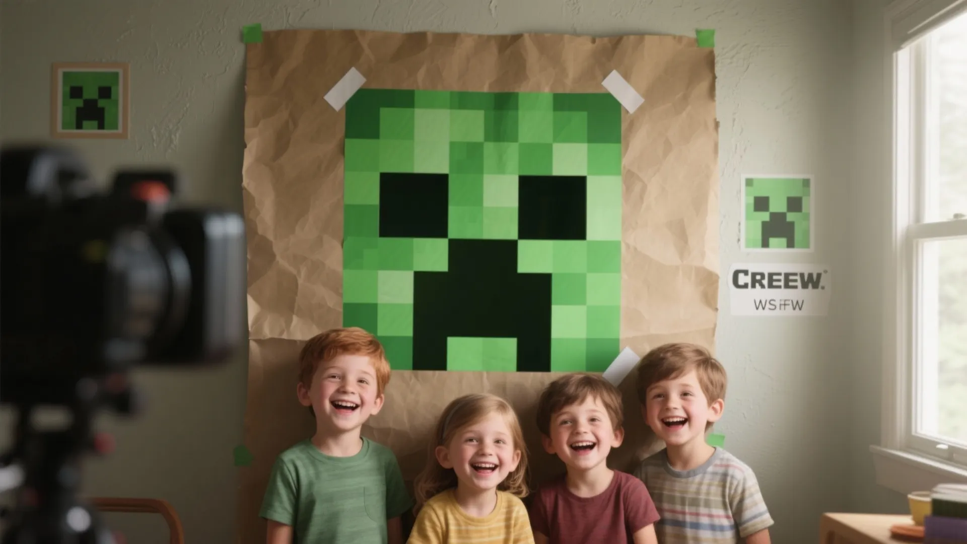 2. Creeper Photo Booth with Peel-and-Stick Decals