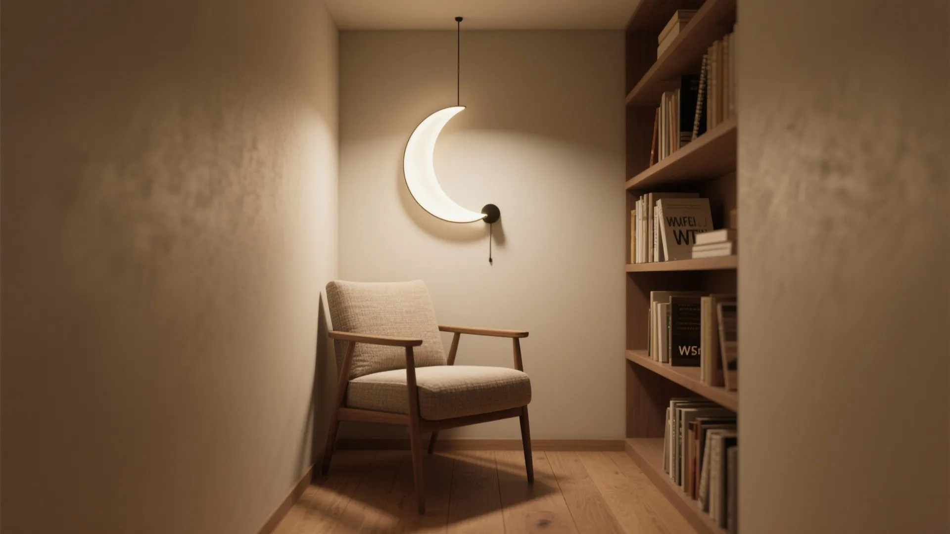 1. Crescent Sconce Above a Reading Nook