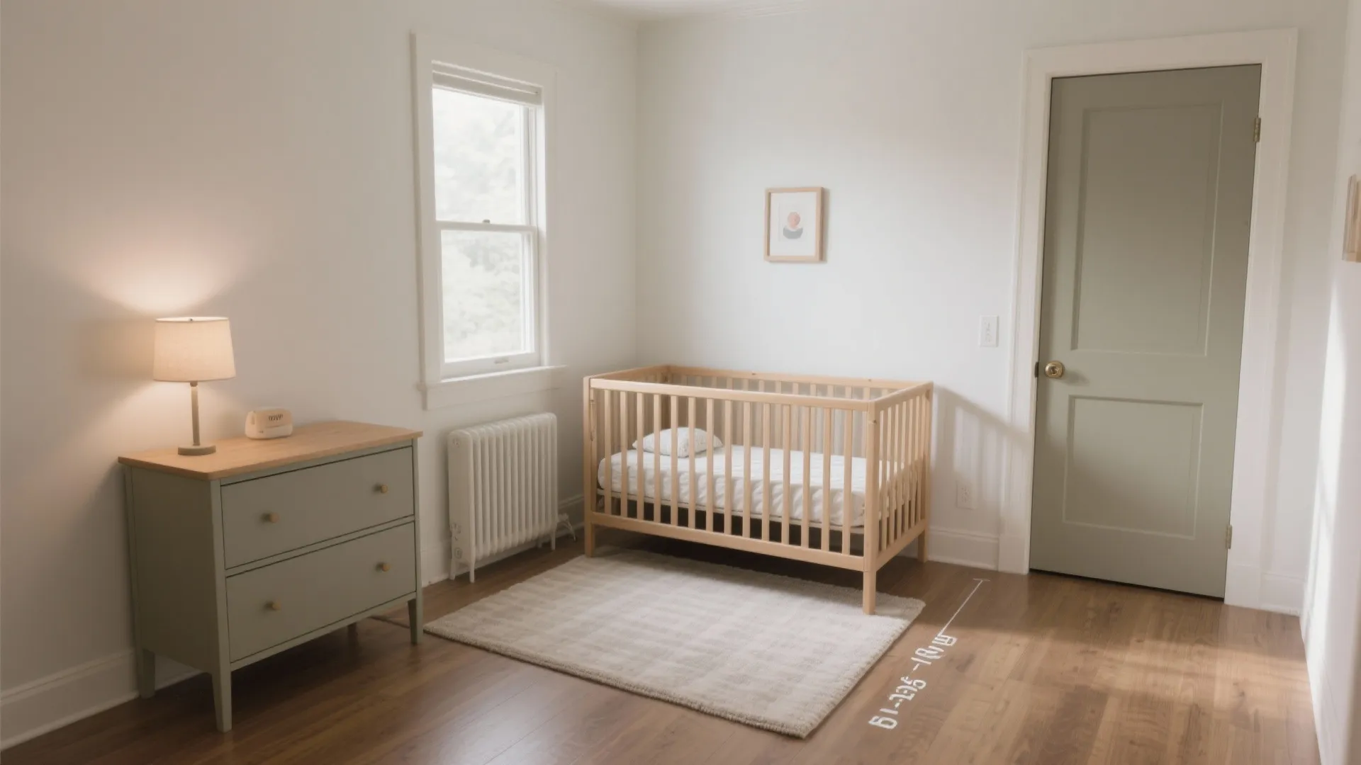 Crib-first circulation in a tiny nursery