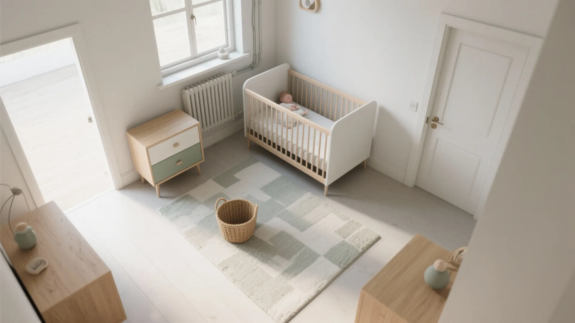Smart crib placement and clear pathways