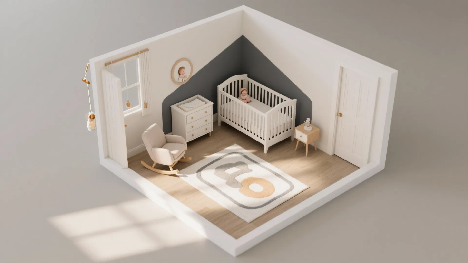 Crib Placement and a Gentle Accent Wall
