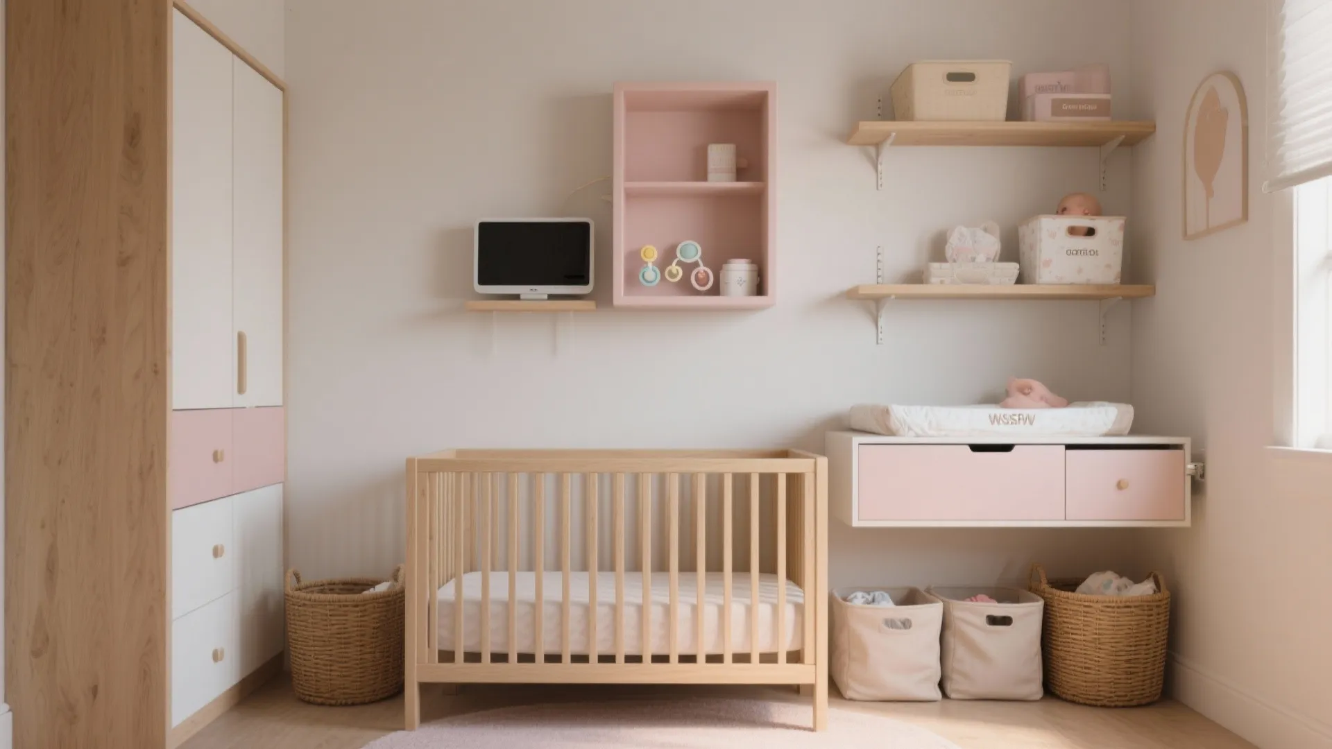 Hidden Storage Around the Crib Wall