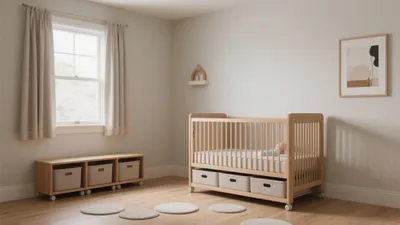 Calm Nursery Design with Natural Wood and Neutral Tones