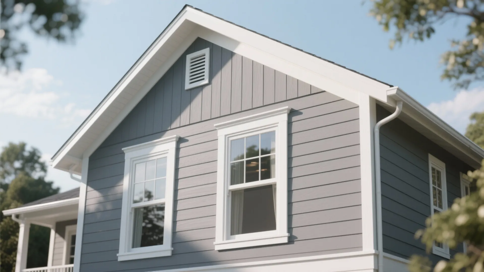 2. Crisp Cool Grey with White Trim