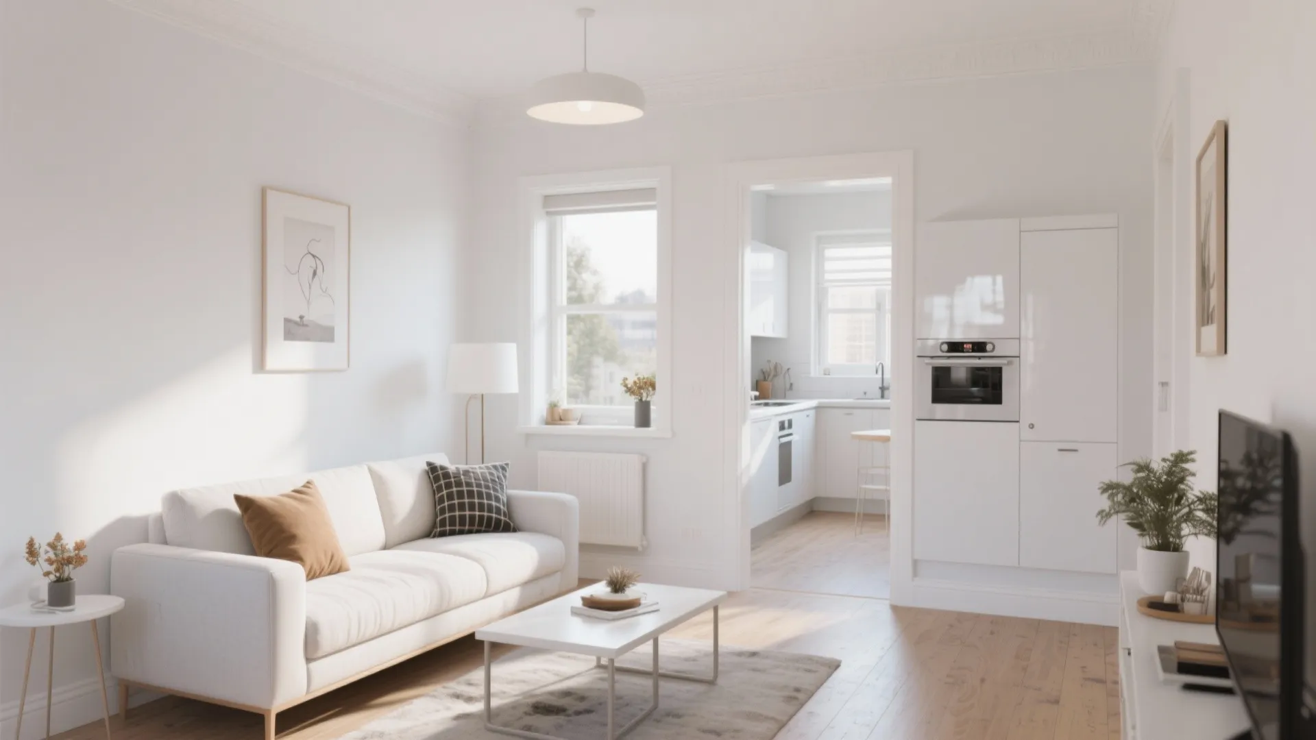 5. Crisp White with Accent Colours for Flexibility