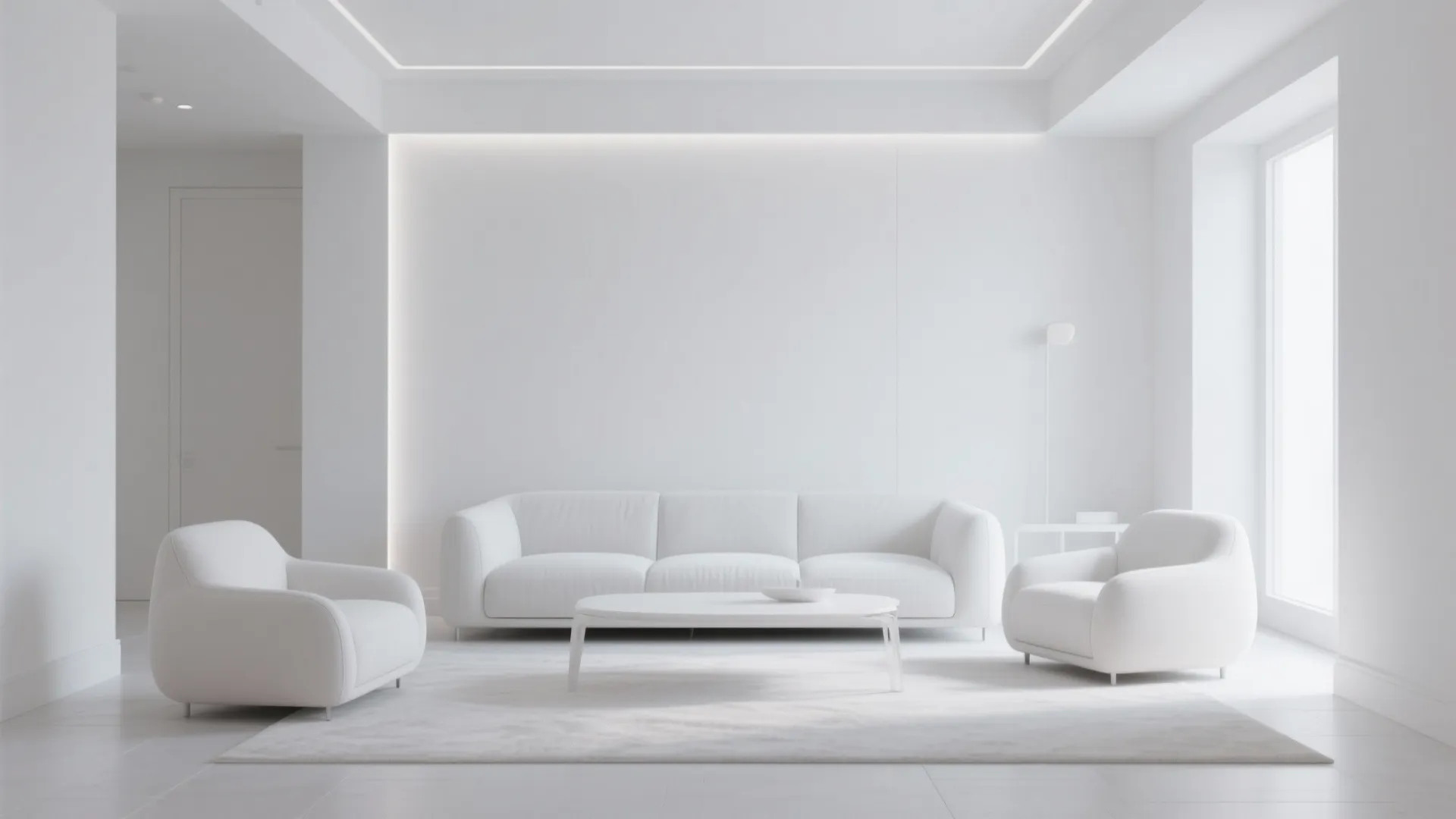 Crisp all-white minimalism