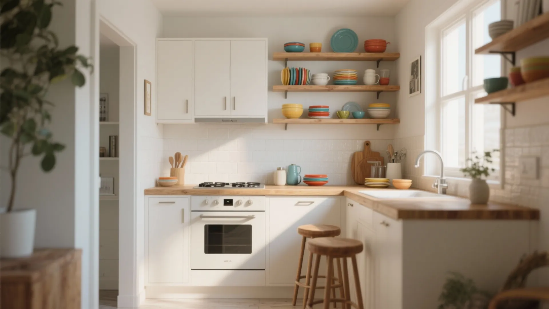 5. Crisp White with Colorful Accents