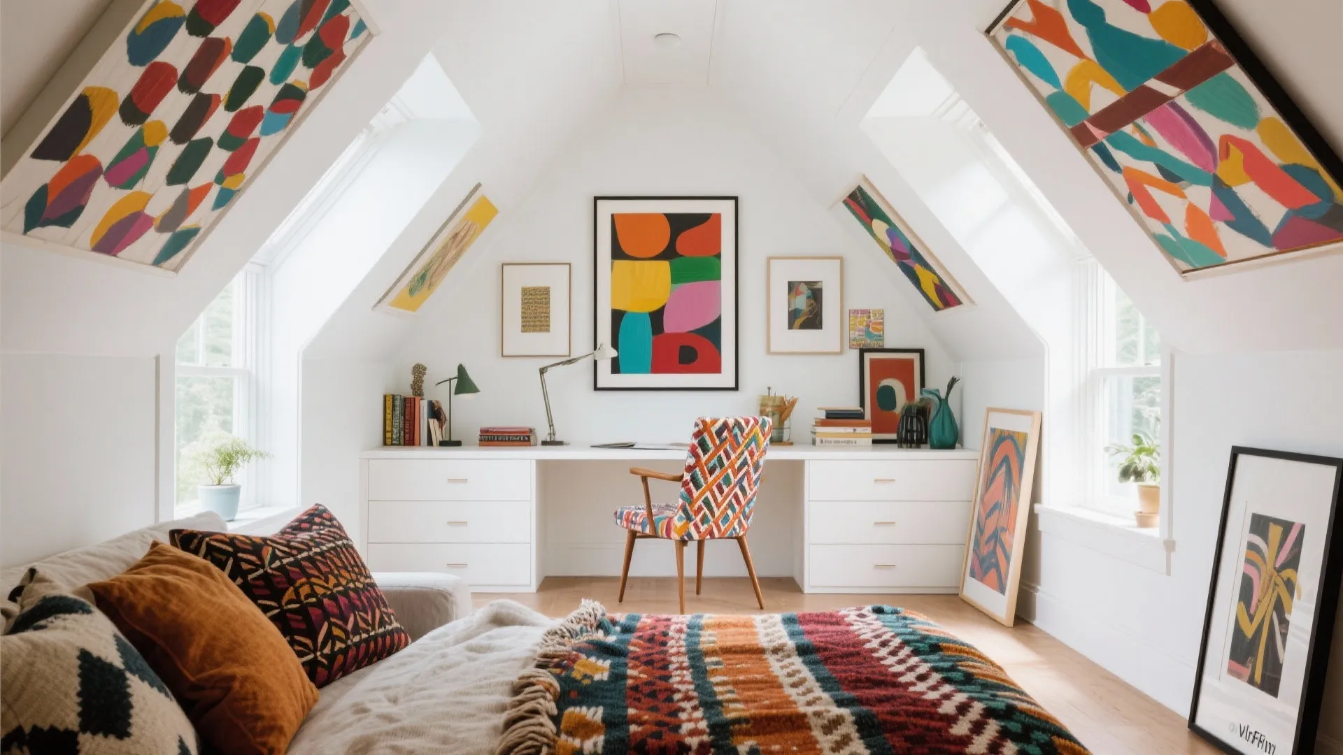 Crisp White with Accent Colours