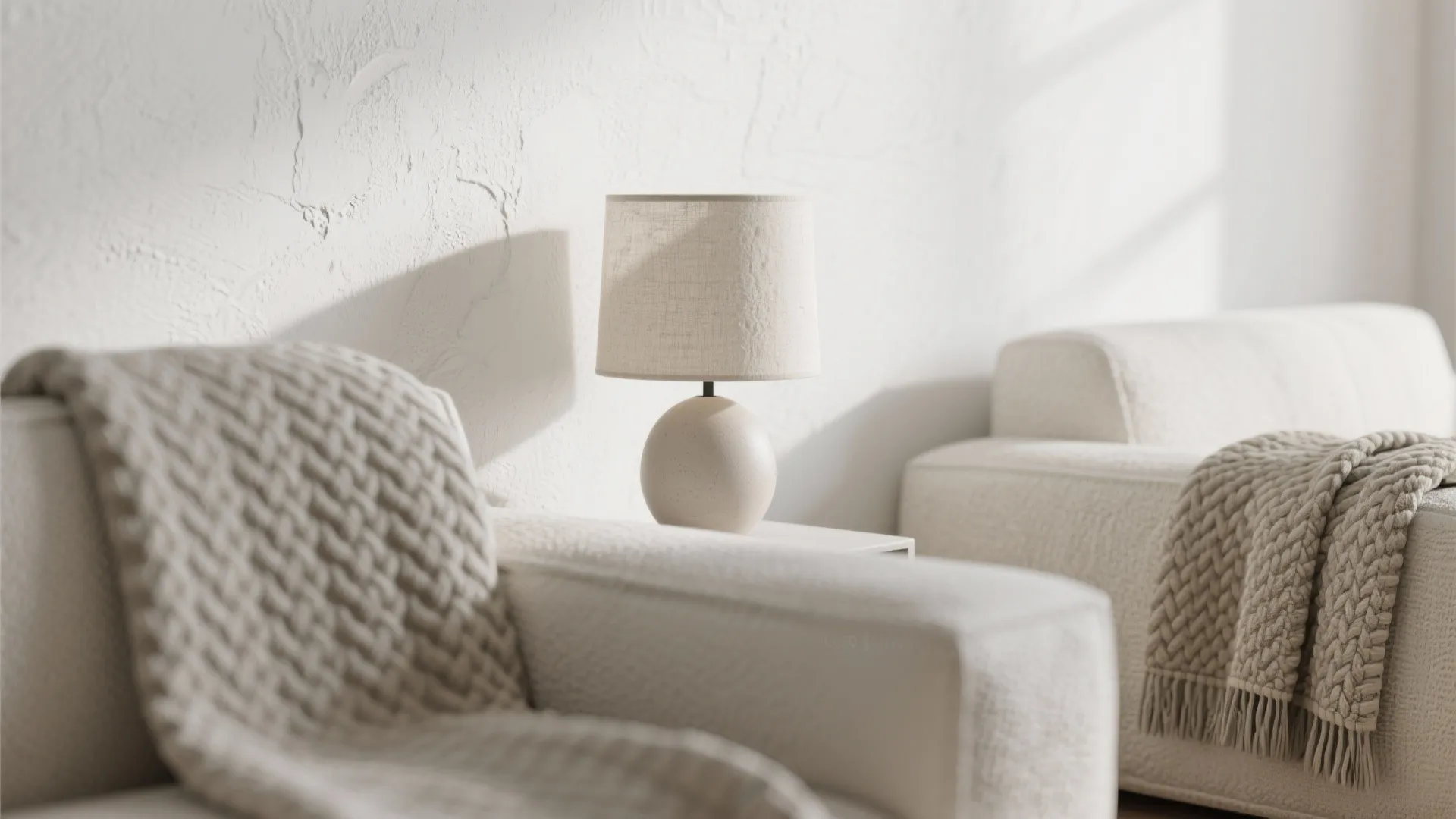 Crisp White with Layered Textures