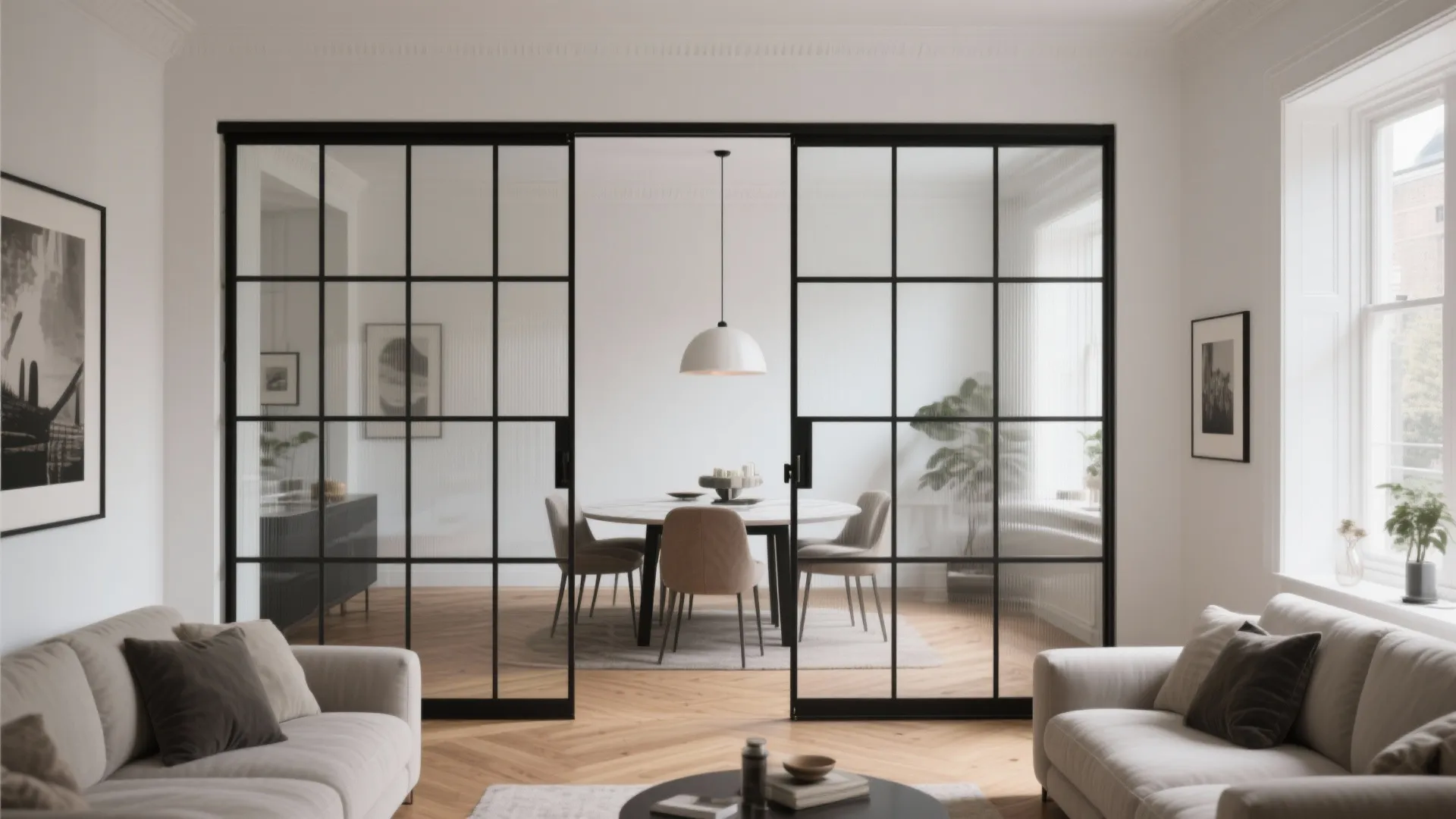 Framed Glass (Crittall-Style) With Sliding or Pivot Doors