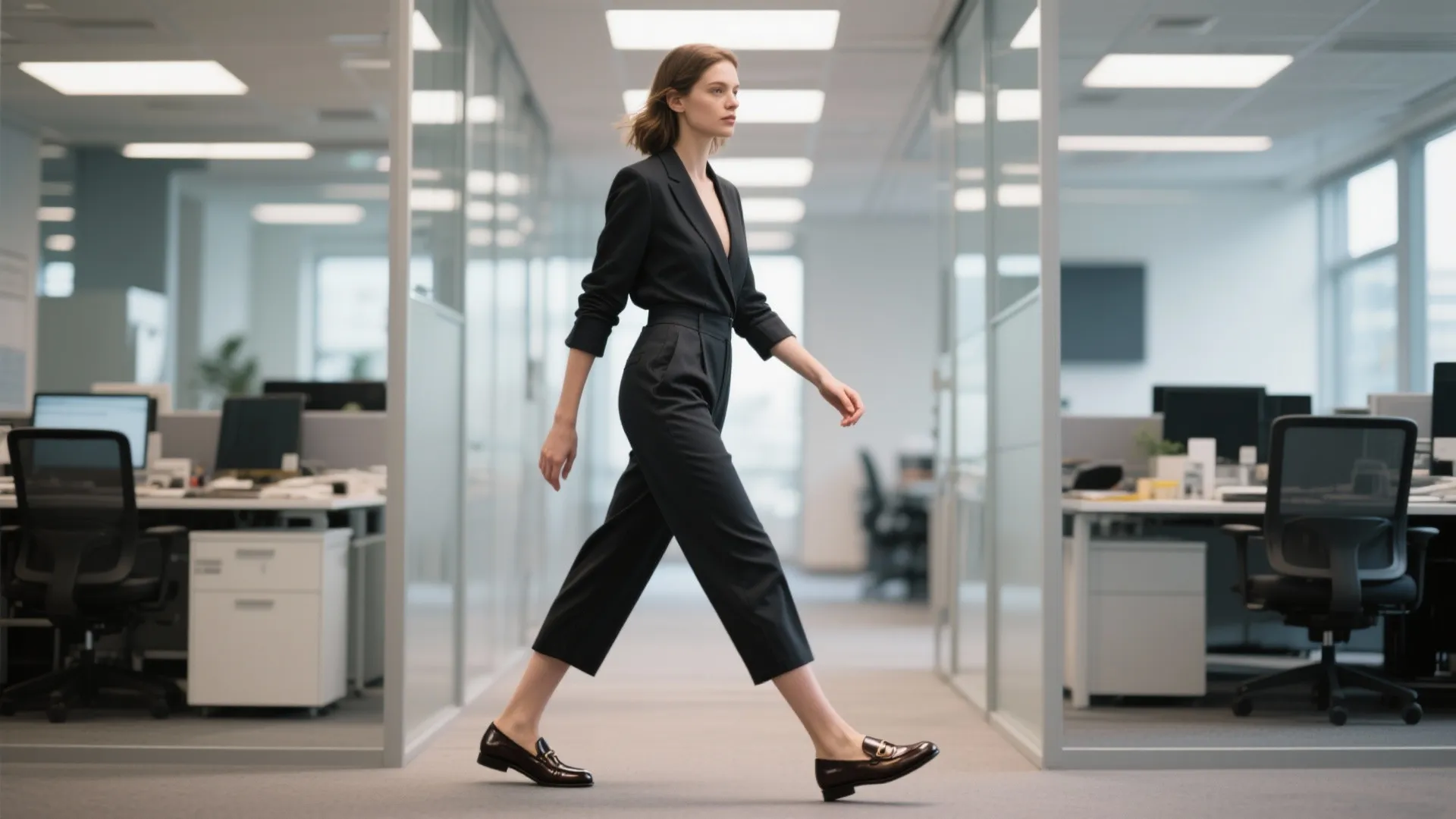 5. Cropped Trousers and Loafers