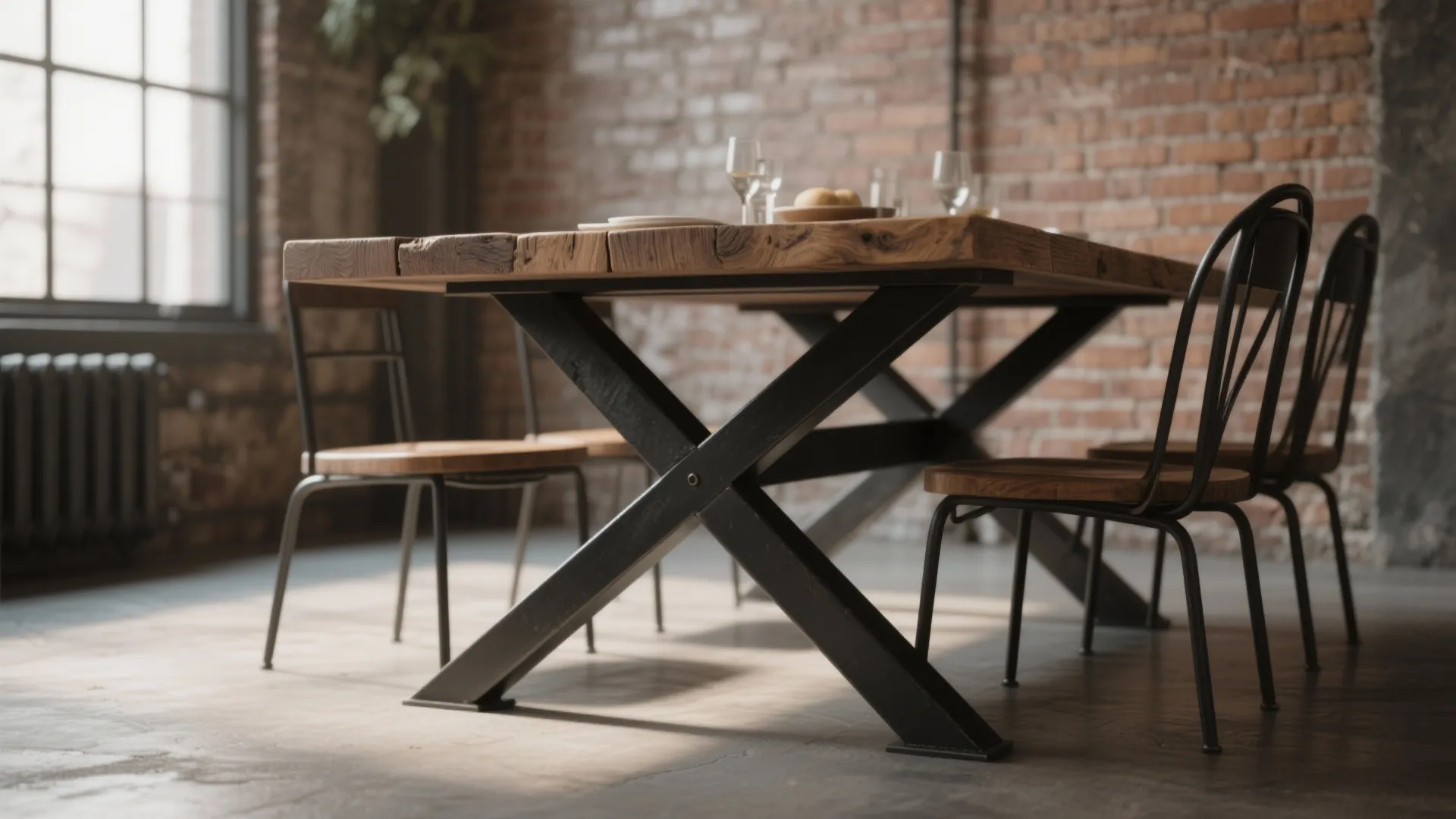 2. Cross-Leg Metal Frame